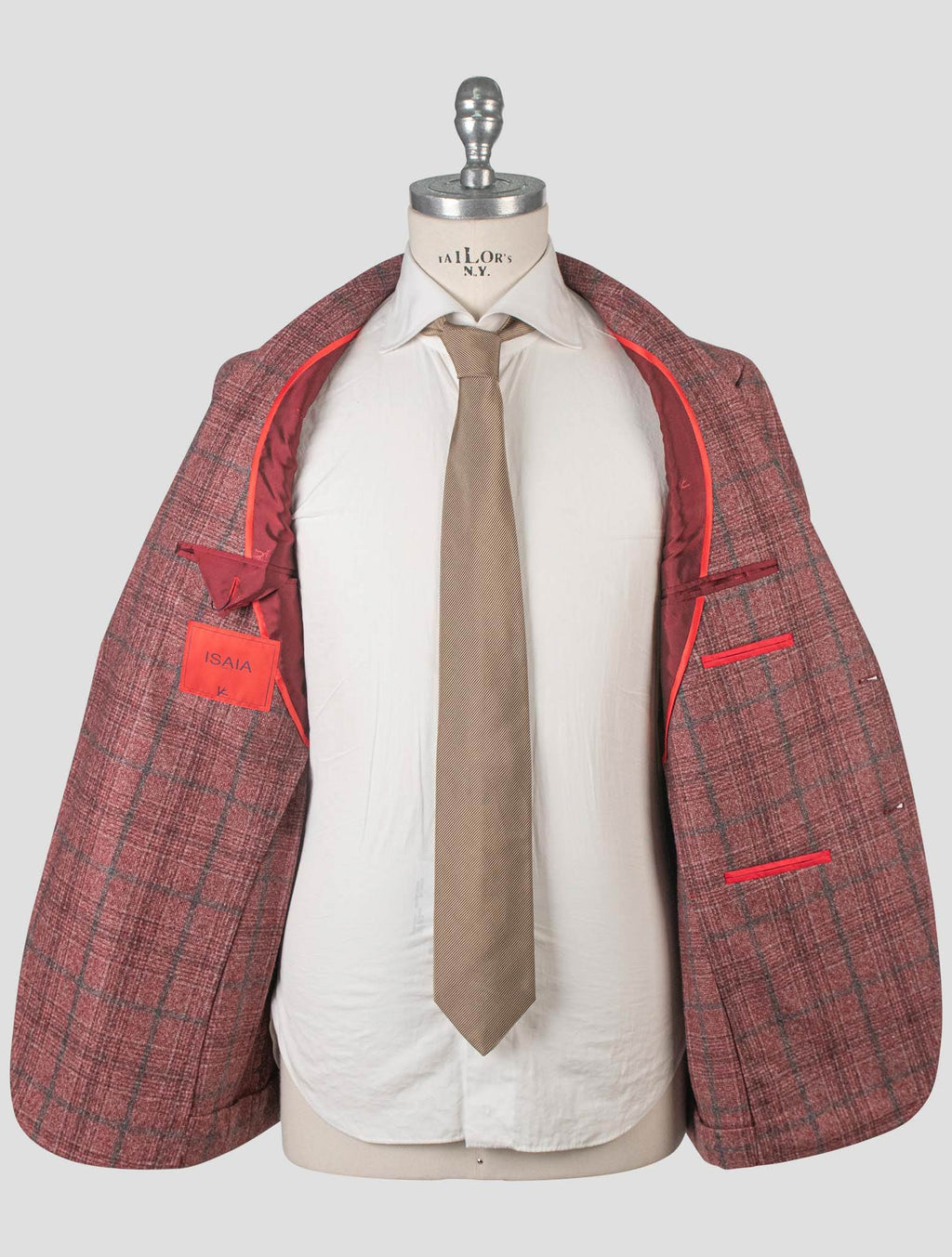 Isaia Red Wool Blazer