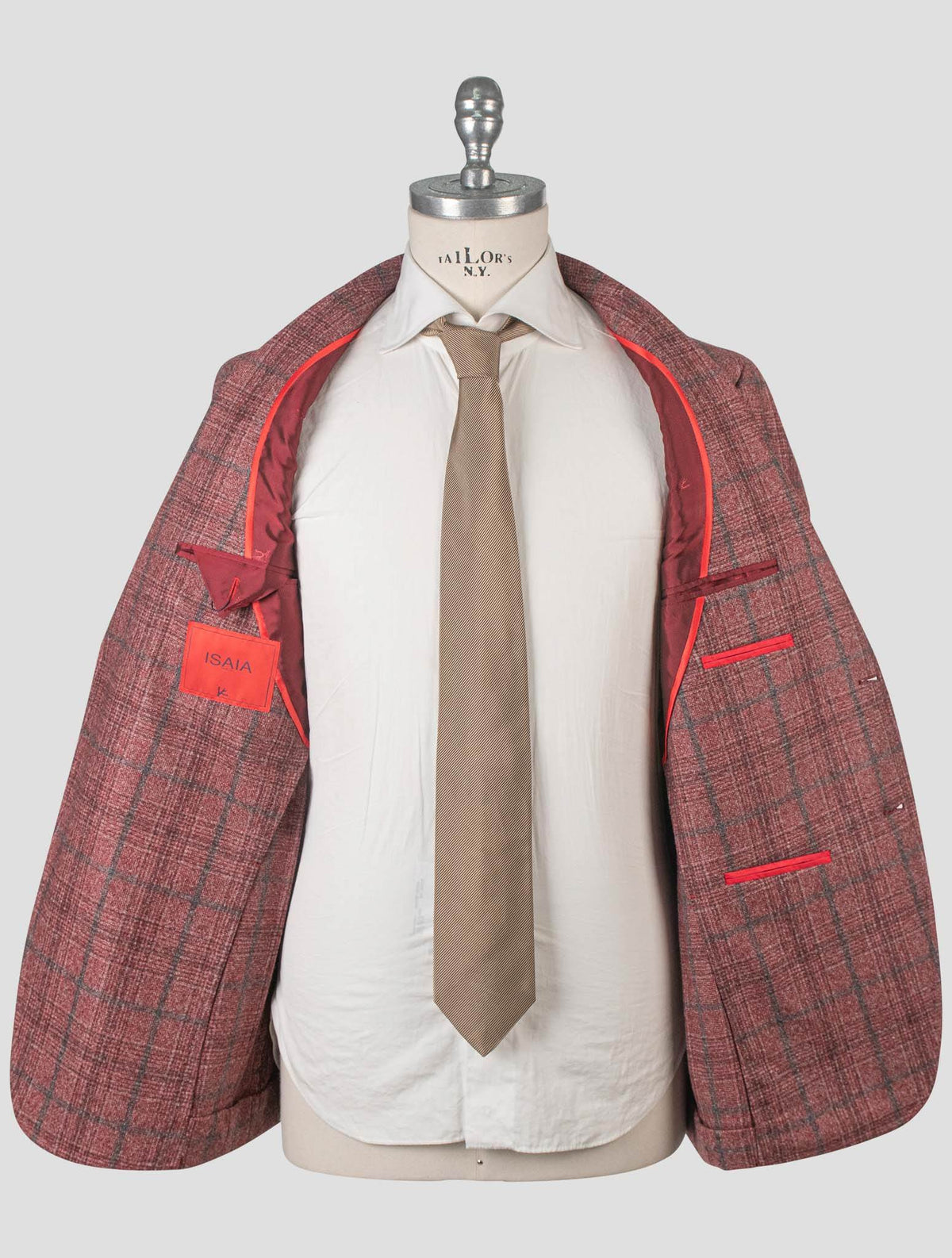 Isaia Red Wool Blazer