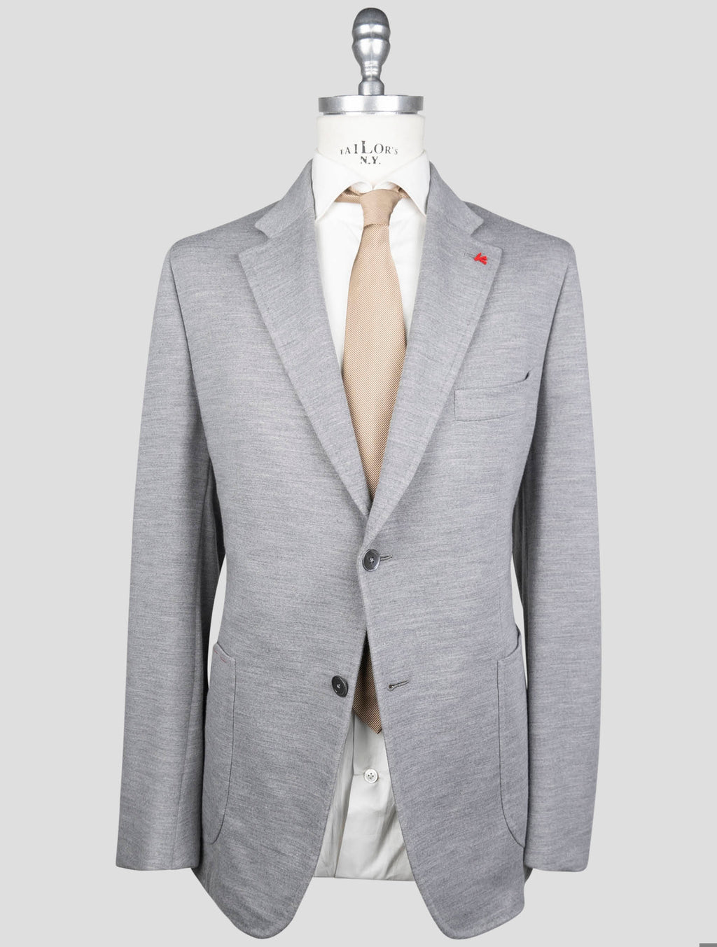 Isaia Gray Wool Pa Blazer