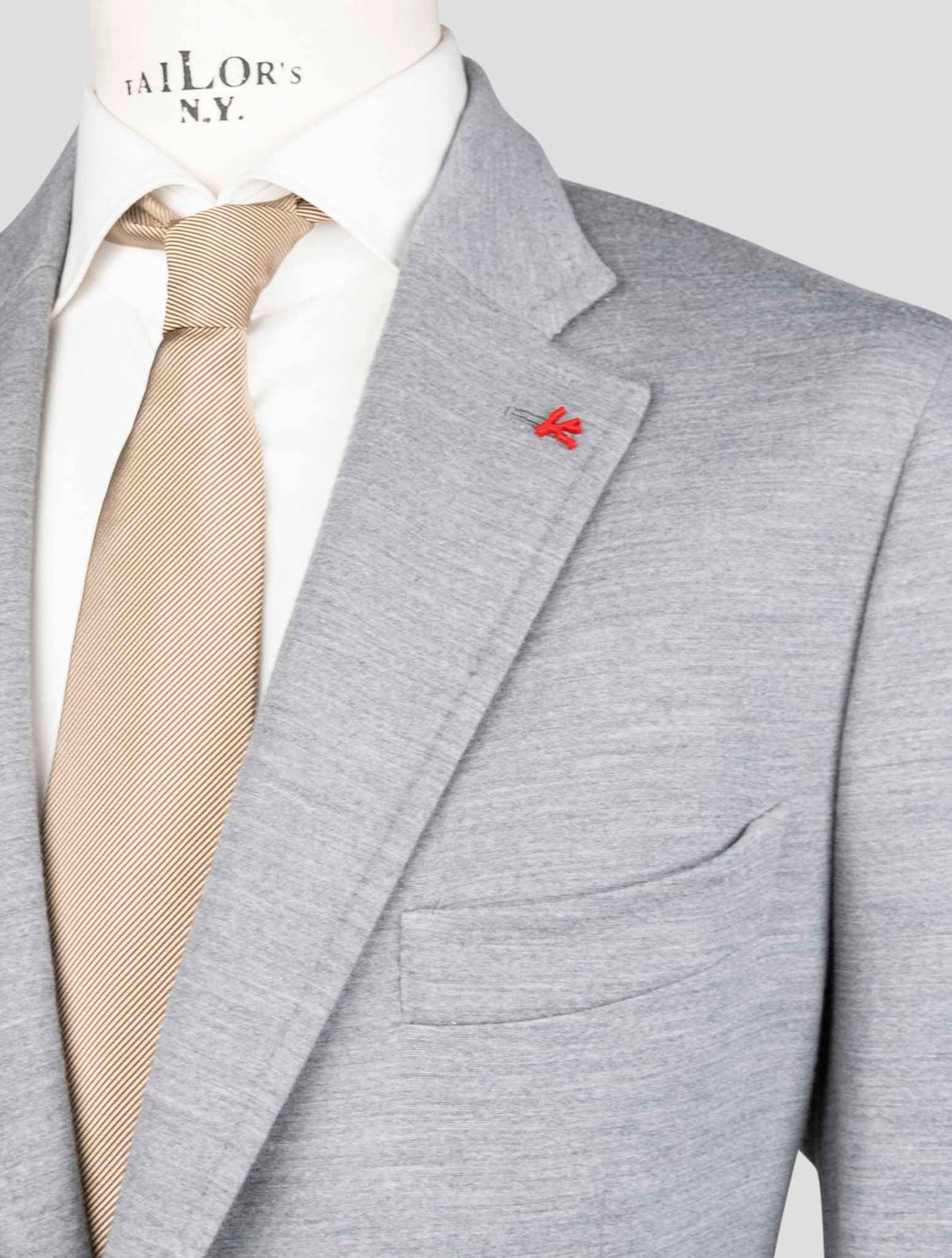 Isaia Gray Wool Pa Blazer