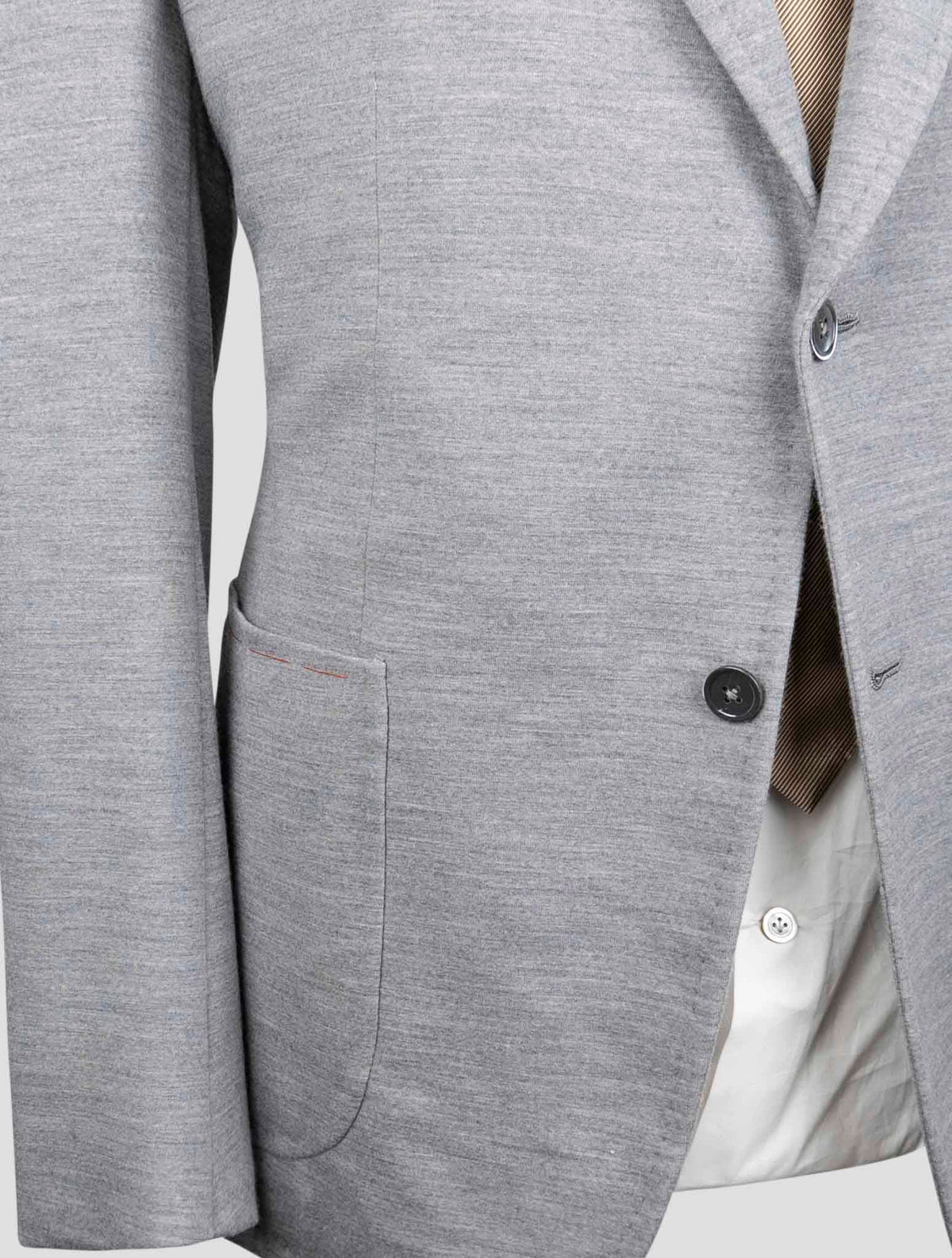 Isaia Gray Wool Pa Blazer