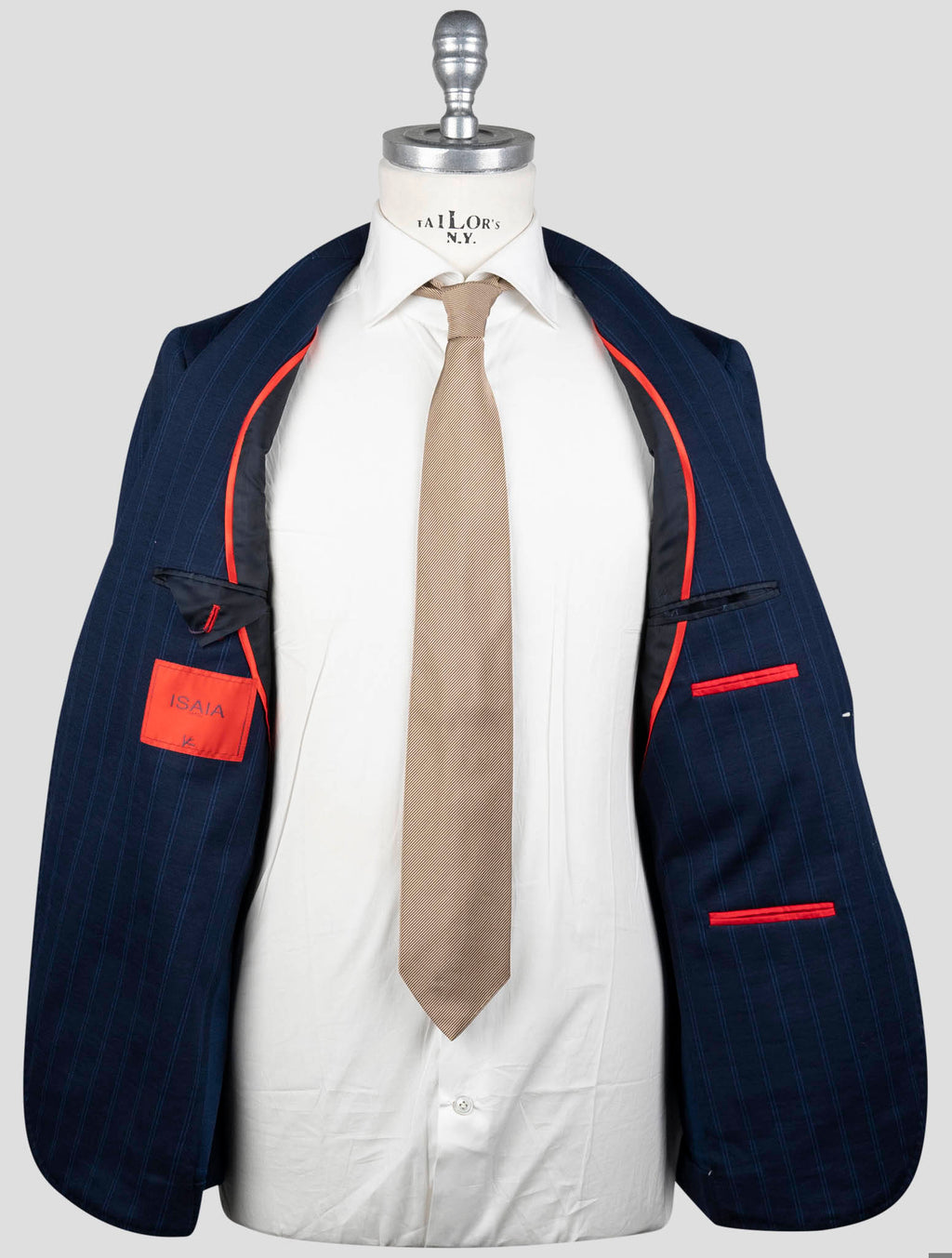 Isaia Blue Wool Pa Ea Blazer