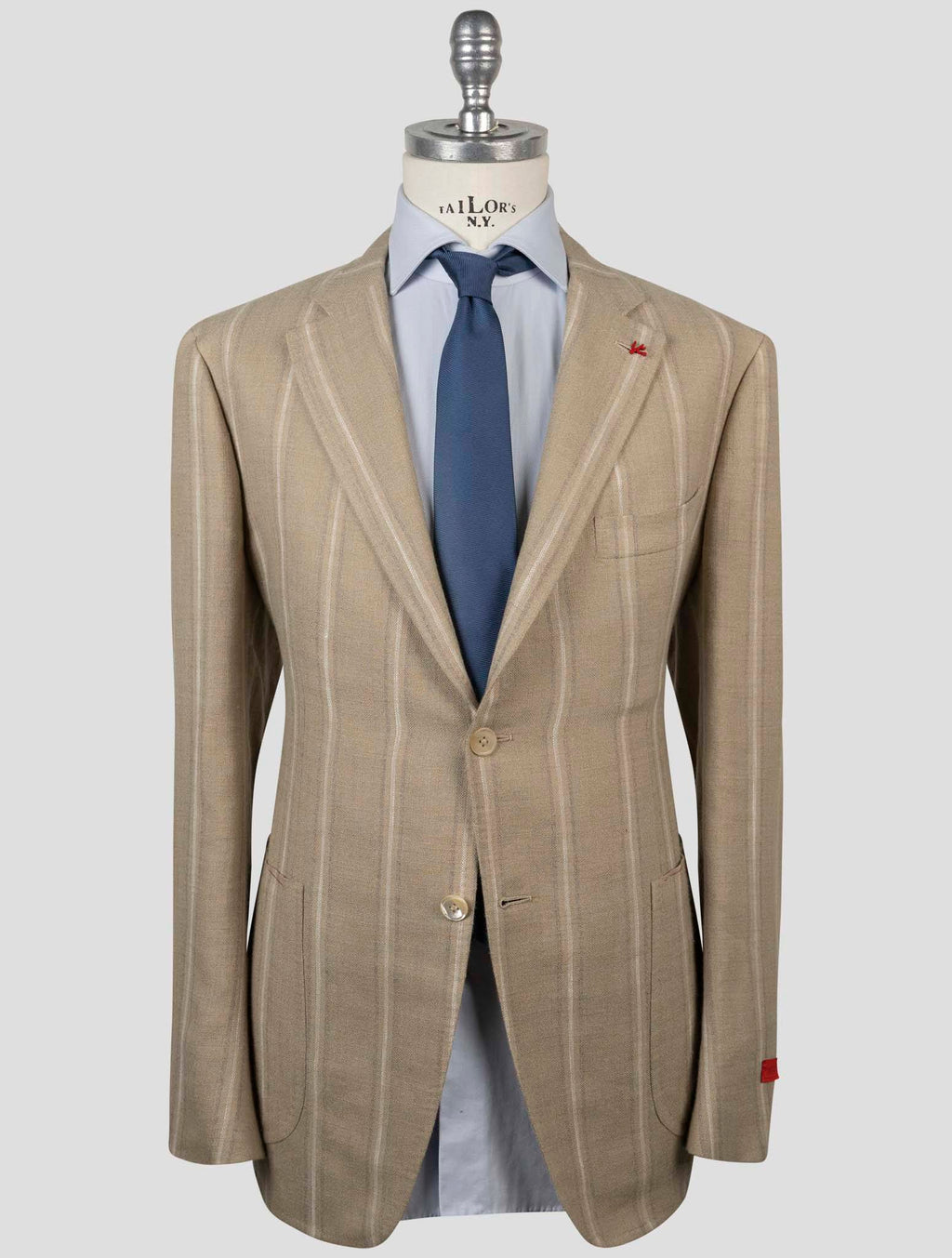 Isaia Brown Linen Wool Blazer