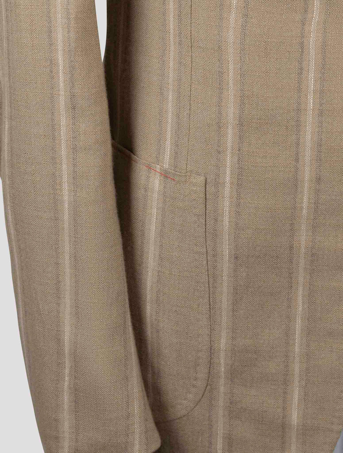 Isaia Brown Linen Wool Blazer