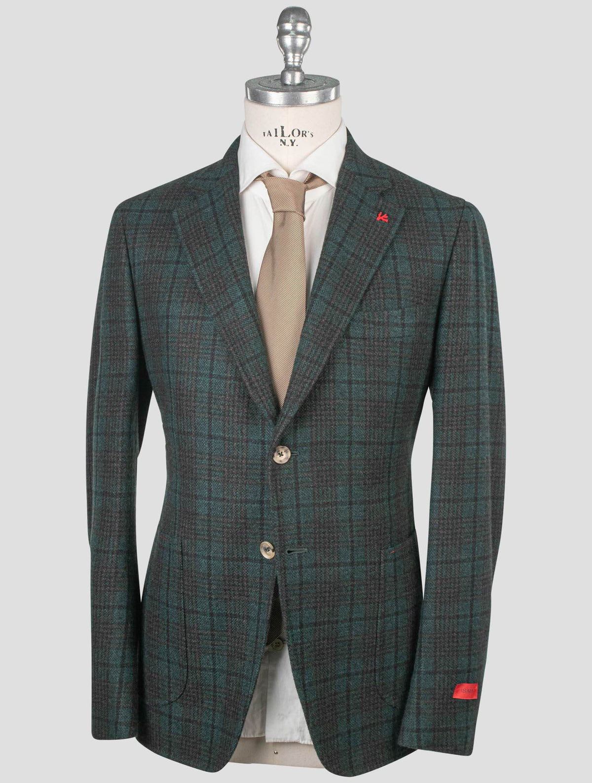 Isaia Green Cashmere Vicuna Argentina Blazer