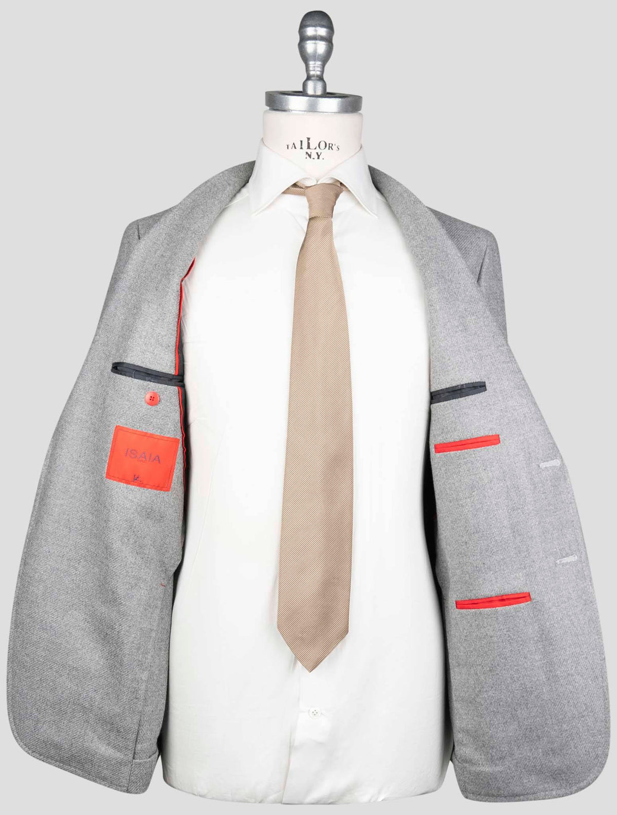 Isaia Gray Wool Cashmere Blazer