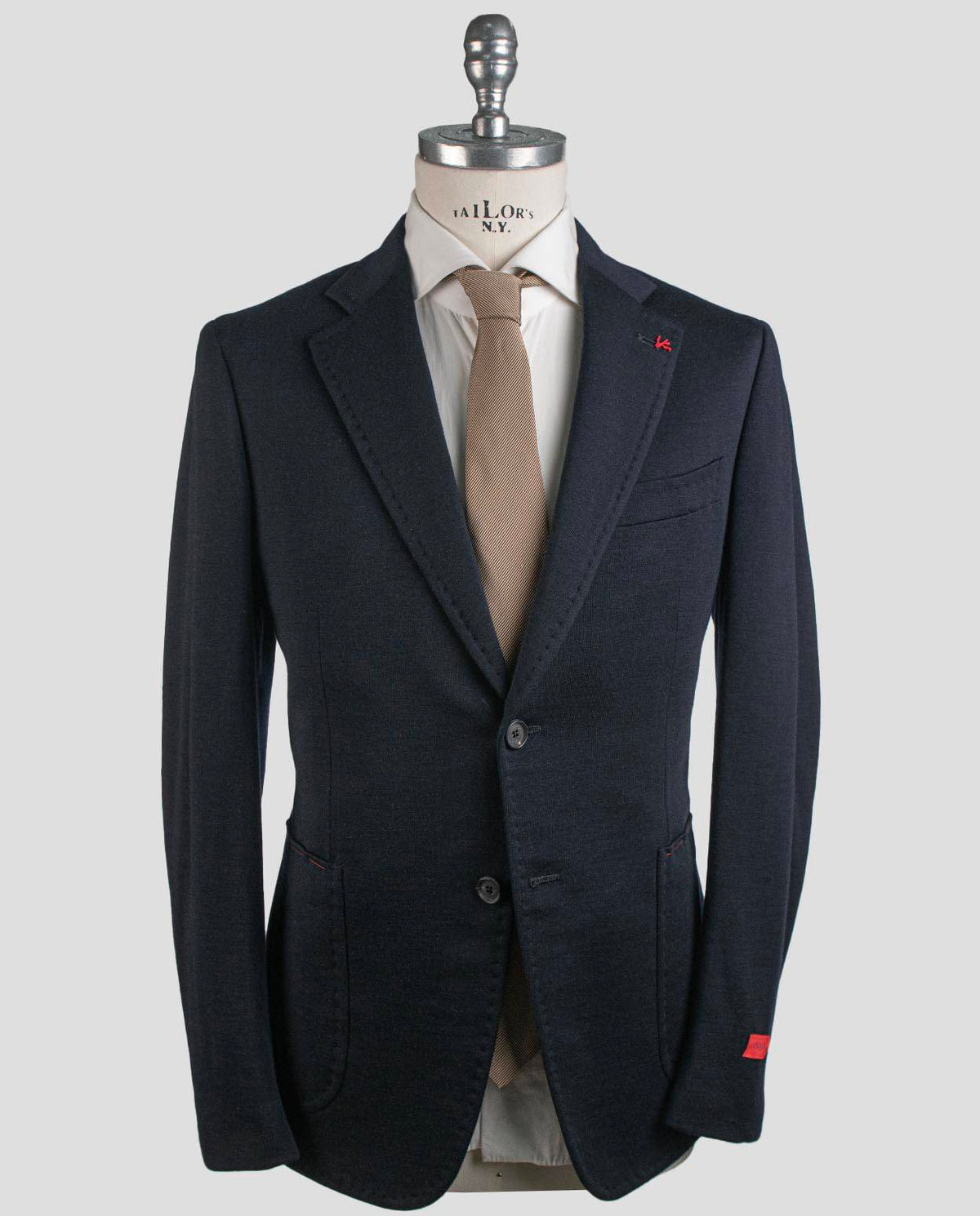 Isaia Blue Wool Pa Blazer