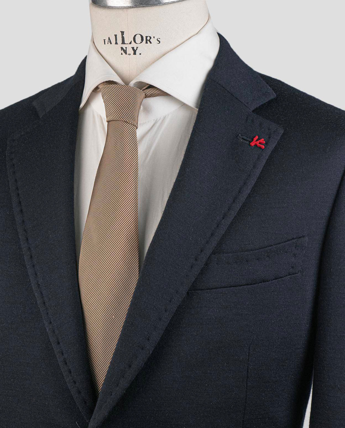 Isaia Blue Wool Pa Blazer
