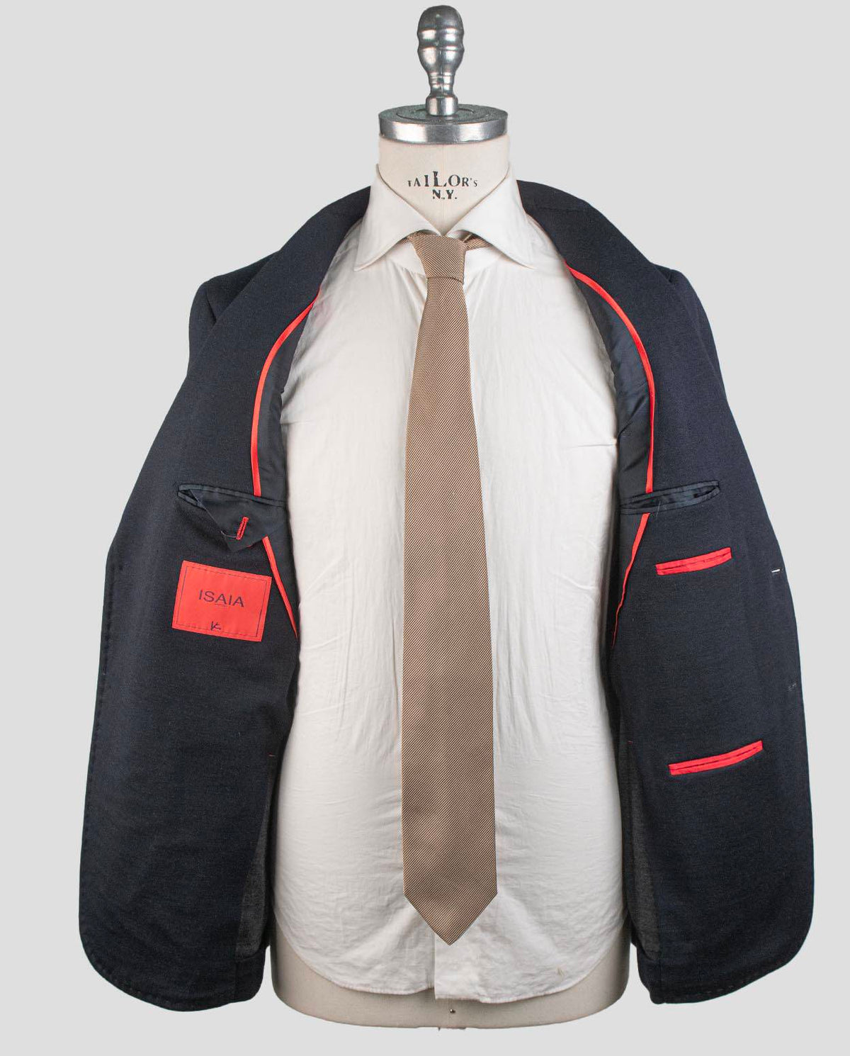 Isaia Blue Wool Pa Blazer