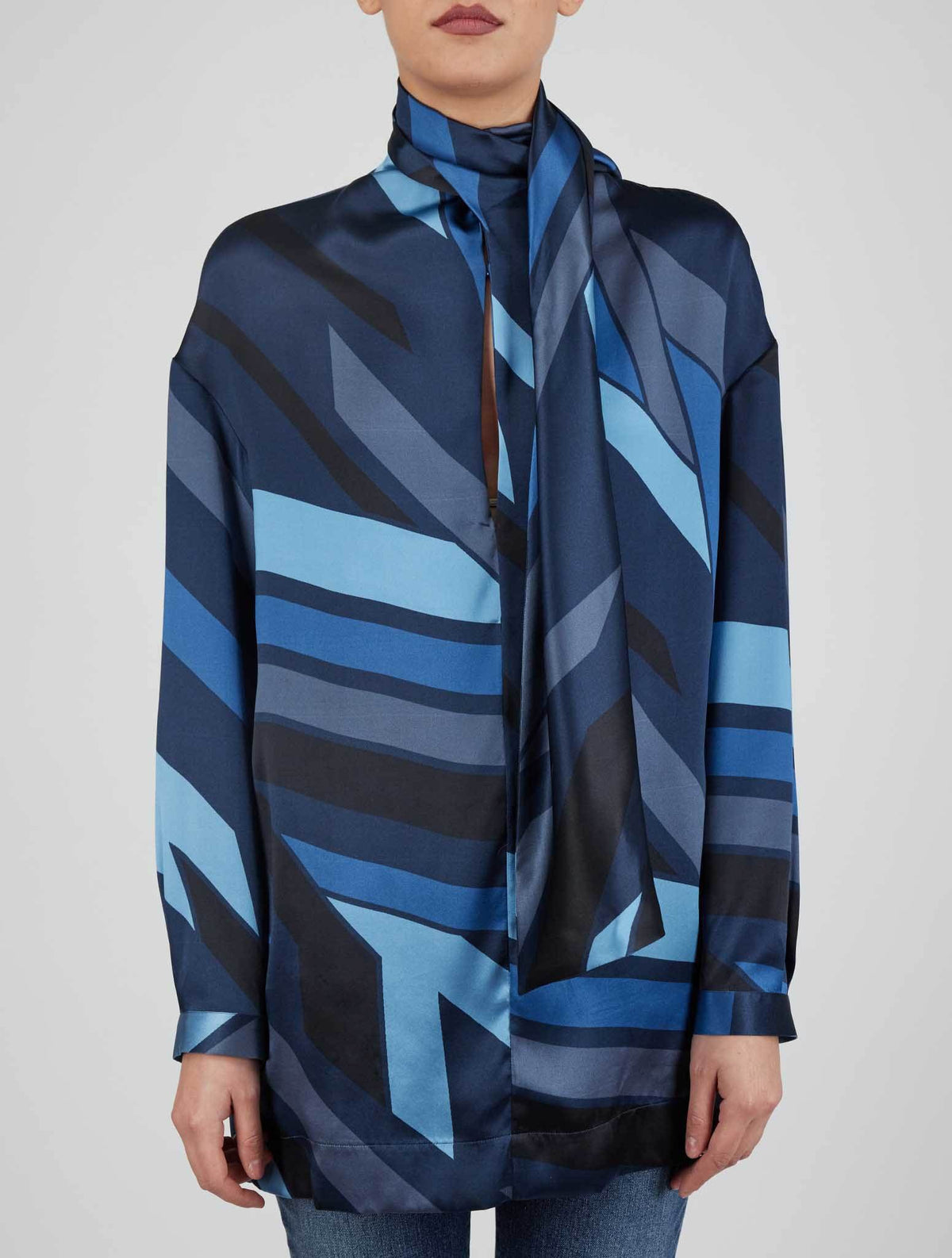 Kiton Multicolor Silk Shirt