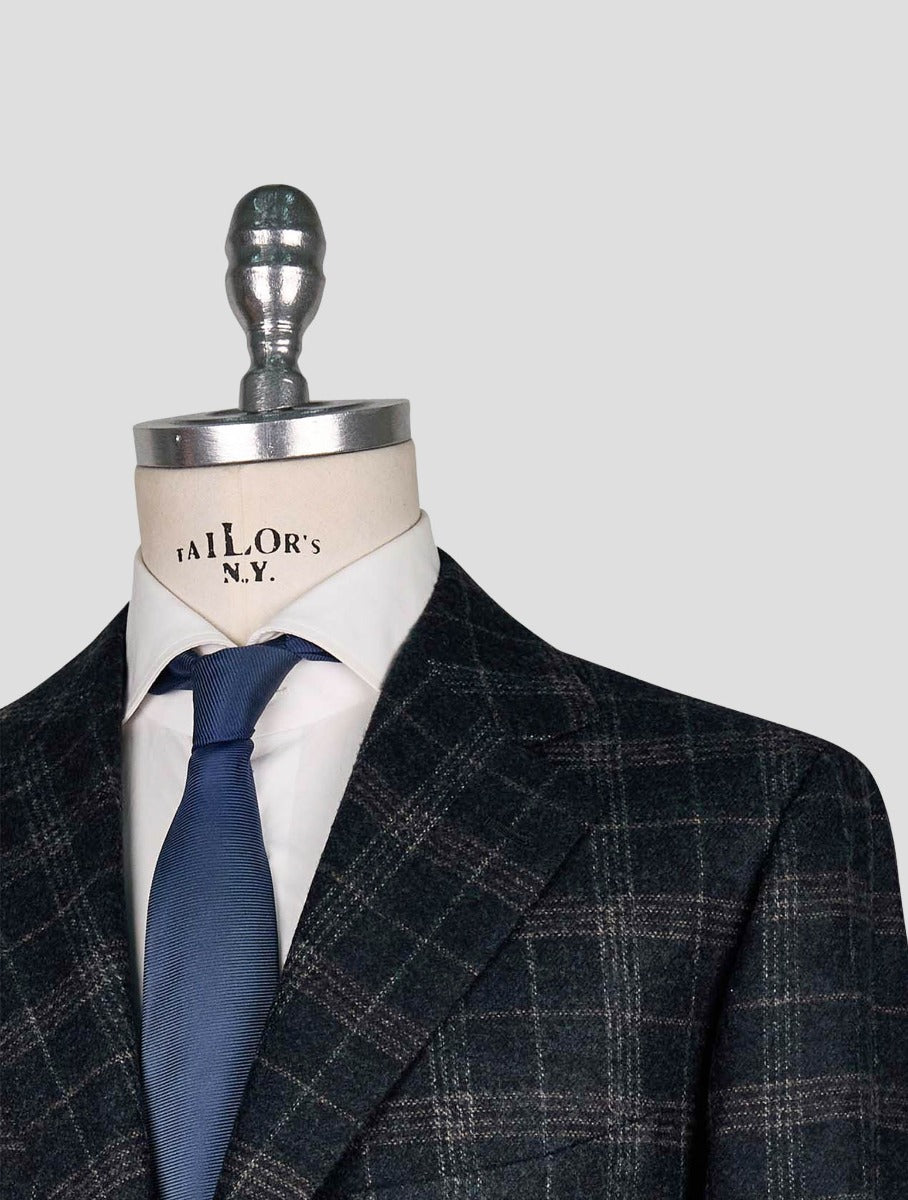 Cesare Attolini Gray Green Wool Pa Blazer