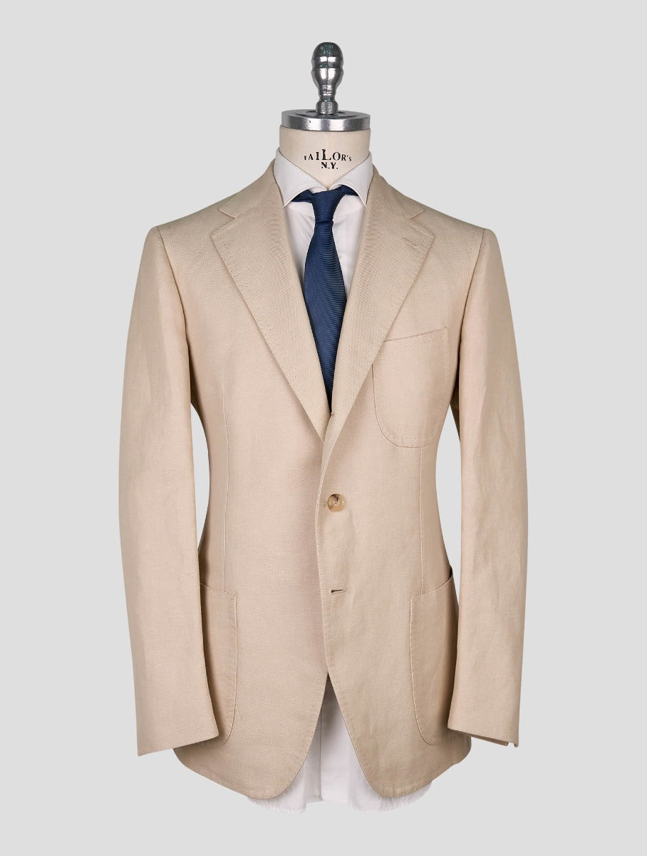 Cesare Attolini light beige cotton linen   Blazer