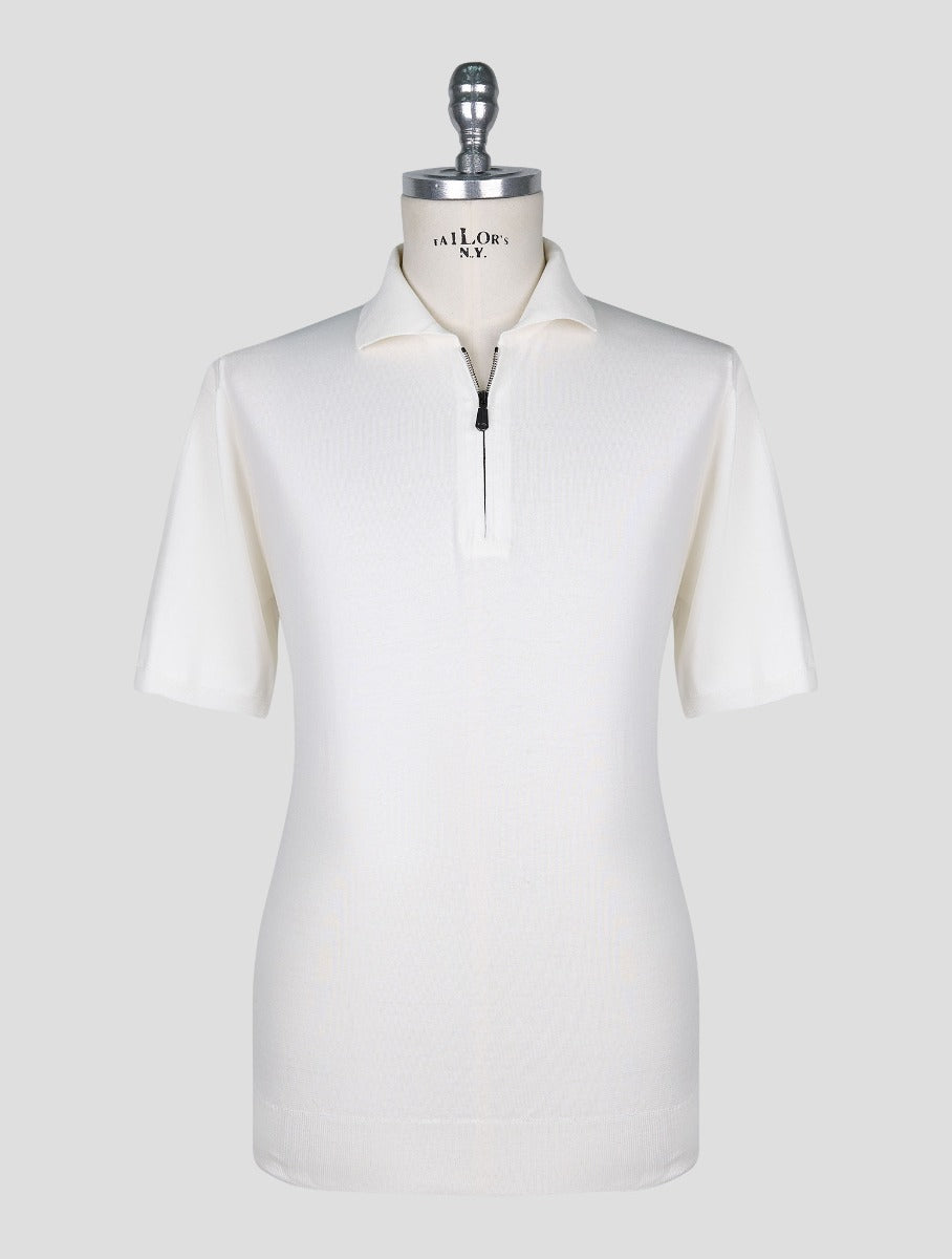 Cesare Attolini White Cotton Polo