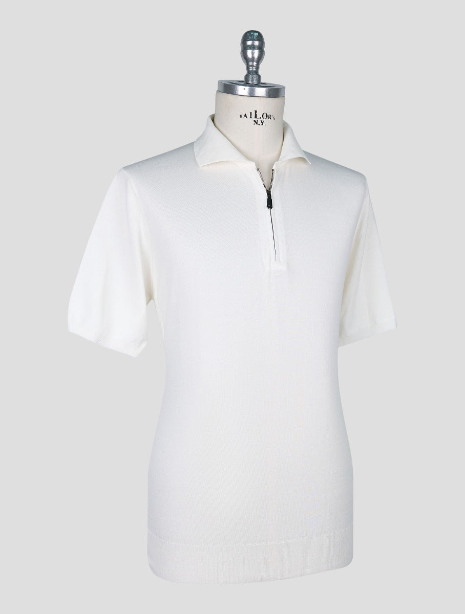 Cesare Attolini White Cotton Polo
