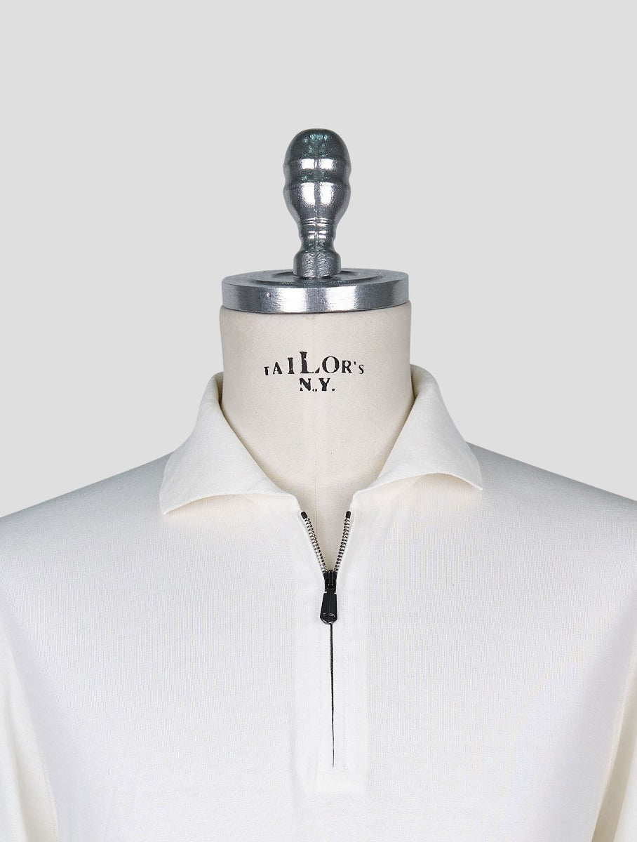 Cesare Attolini White Cotton Polo