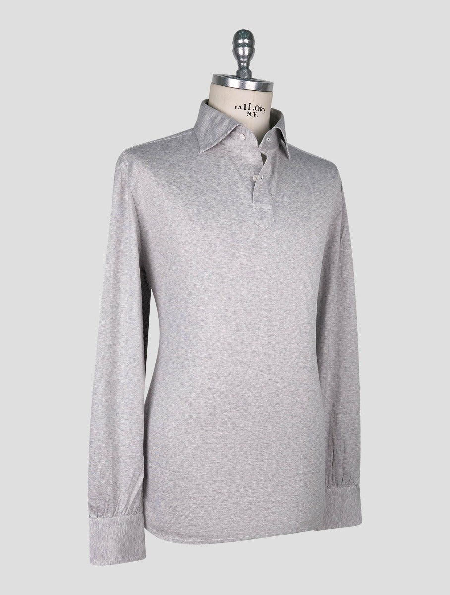 Cesare Attolini Gray Cotton Sweater Polo