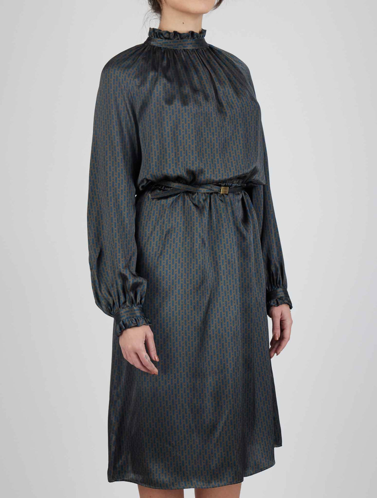 Kiton Kiton Multicolor Silk Dress Multicolor 001
