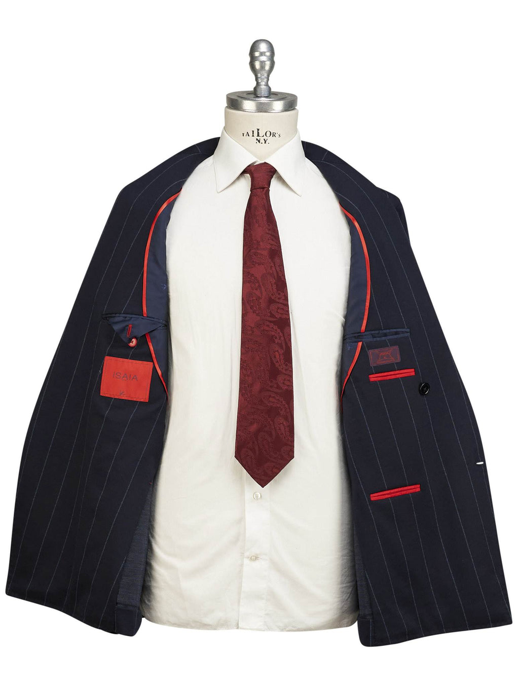 Isaia Blue Wool Pa Ea Blazer