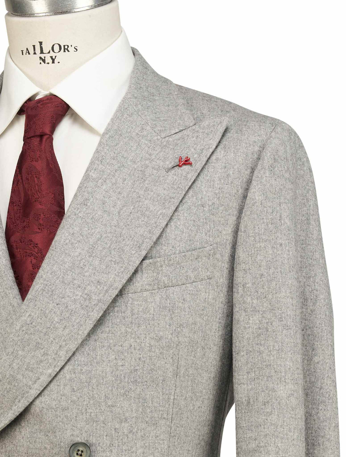 Isaia Gray Wool Cashmere Blazer