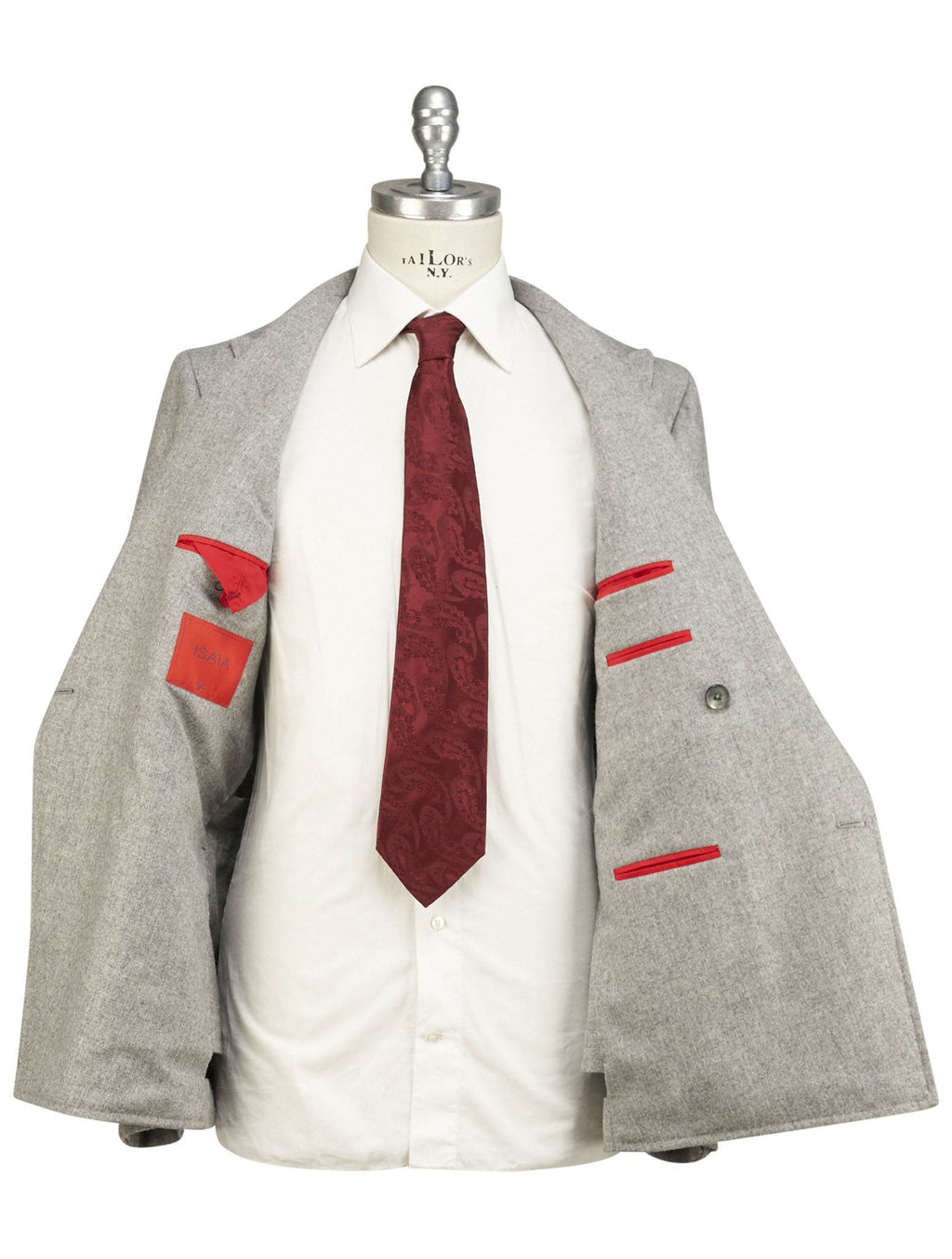 Isaia Gray Wool Cashmere Blazer