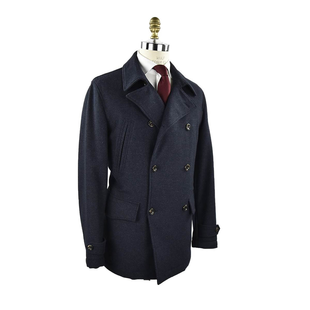 Cesare Attolini CESARE ATTOLINI Blue Wool Cashmere Coat Blue 001