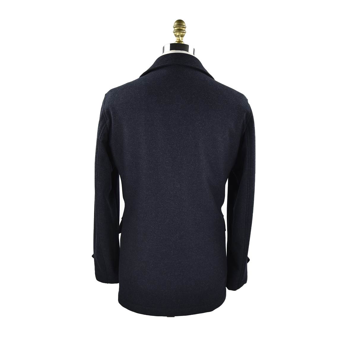 CESARE ATTOLINI Blue Wool Cashmere Coat