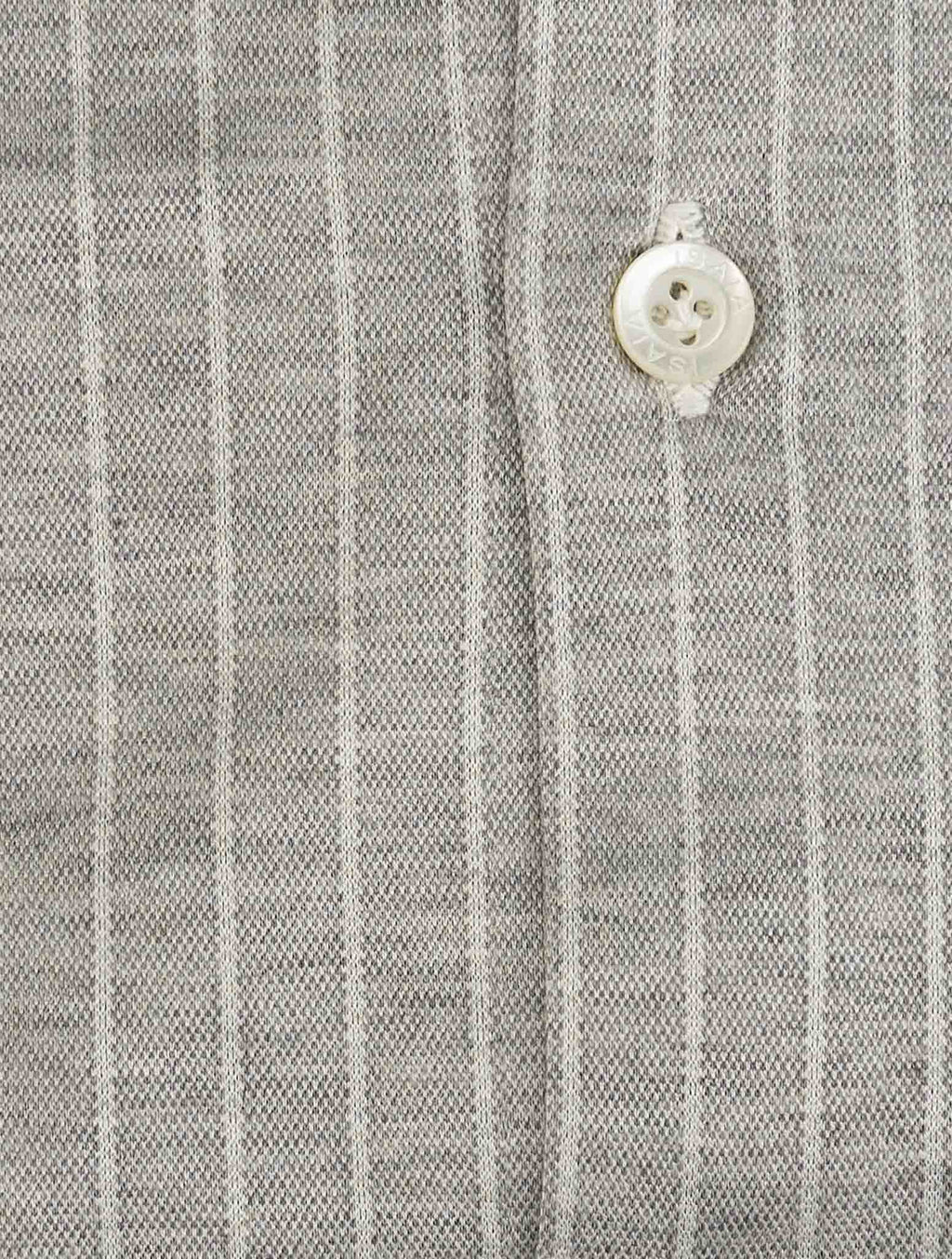 Isaia Gray White Cotton Shirt
