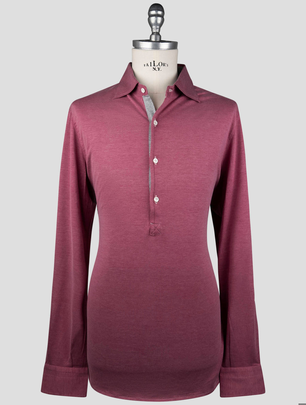 Isaia Violet Silk Cotton Sweater Polo