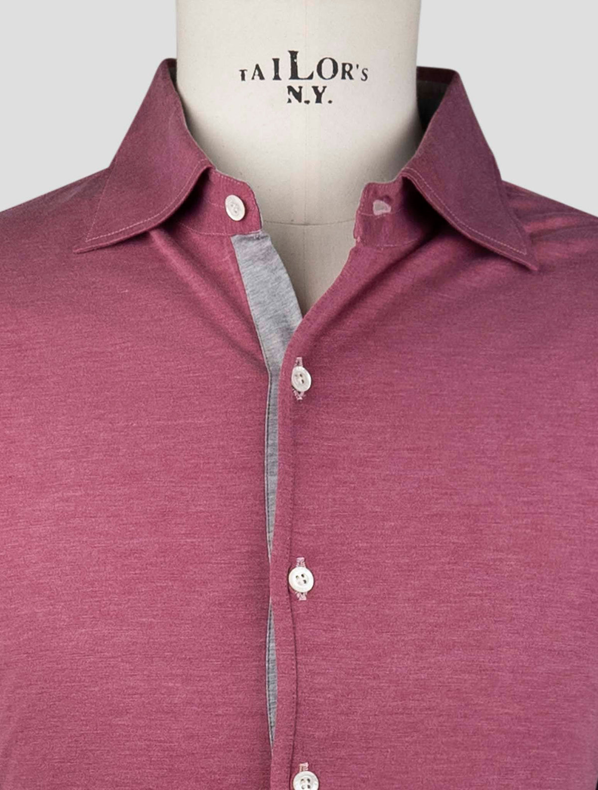 Isaia Violet Silk Cotton Sweater Polo