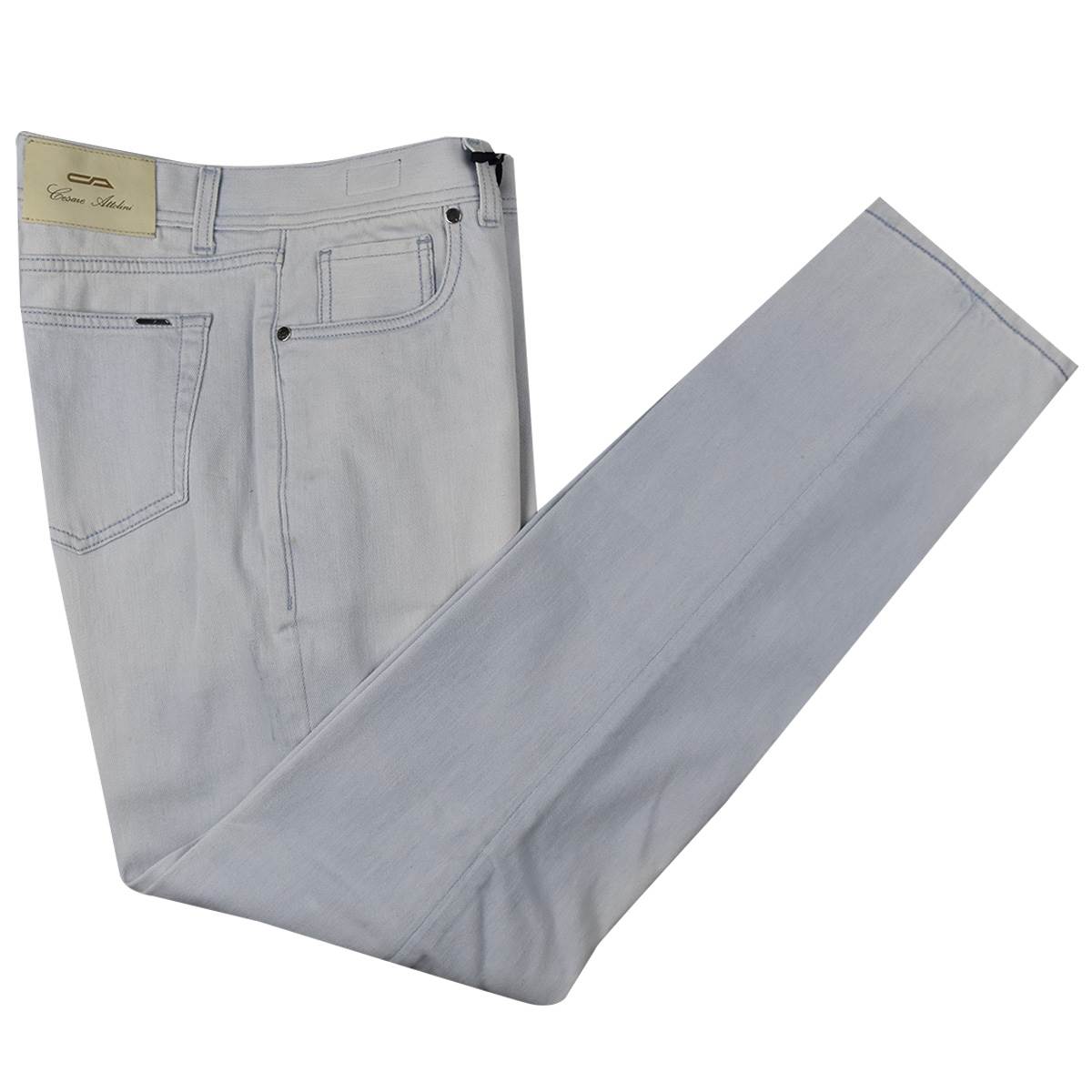 CESARE ATTOLINI Light Blue Cotton Pu Jeans