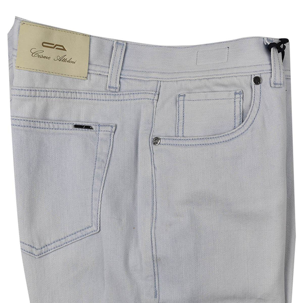 CESARE ATTOLINI Light Blue Cotton Pu Jeans