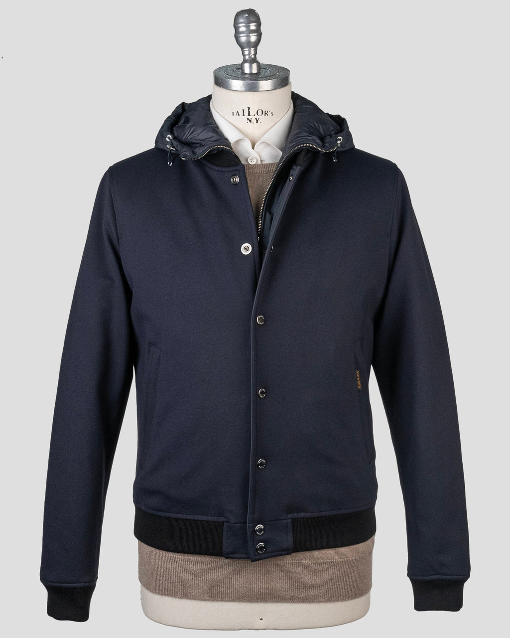 MooRER Blue Viscose Pa Ea Coat