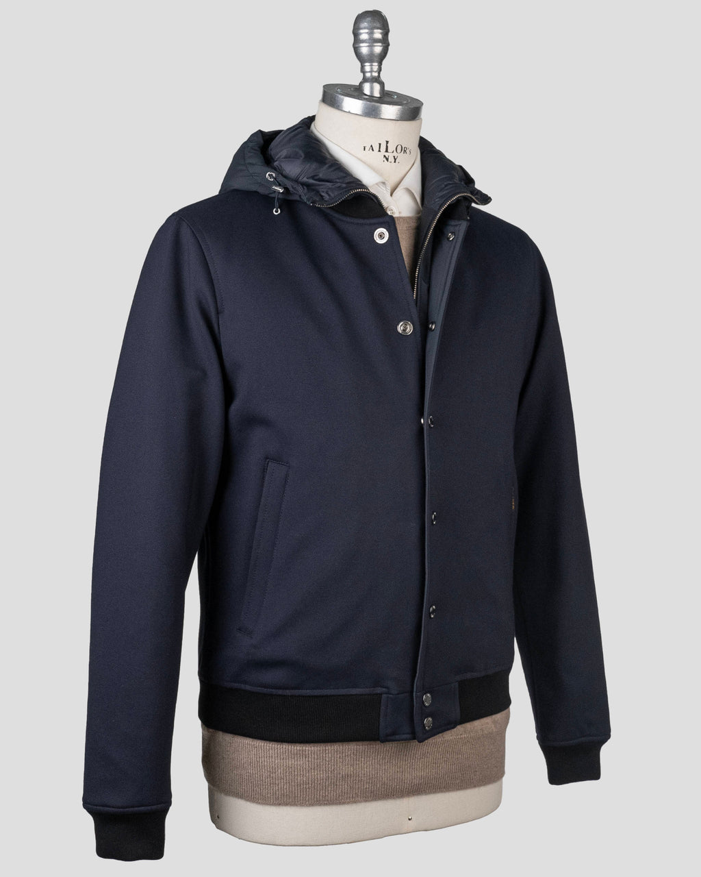 MooRER MooRER Blue Viscose Pa Ea Coat Blue 001