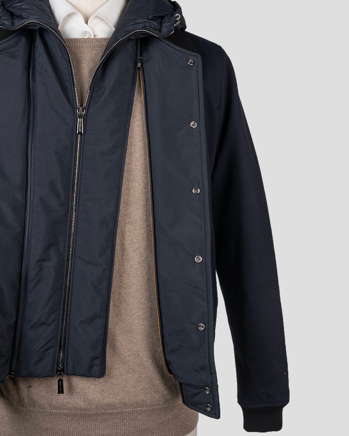 MooRER Blue Viscose Pa Ea Coat