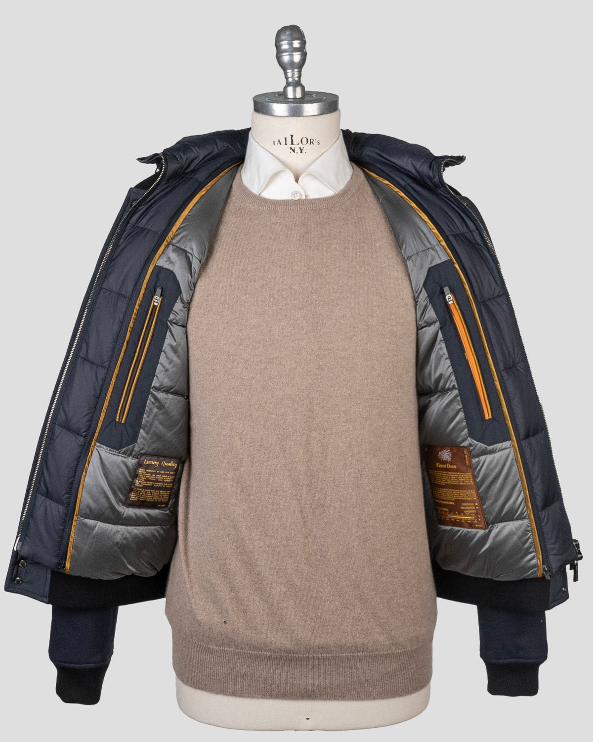 MooRER Blue Viscose Pa Ea Coat
