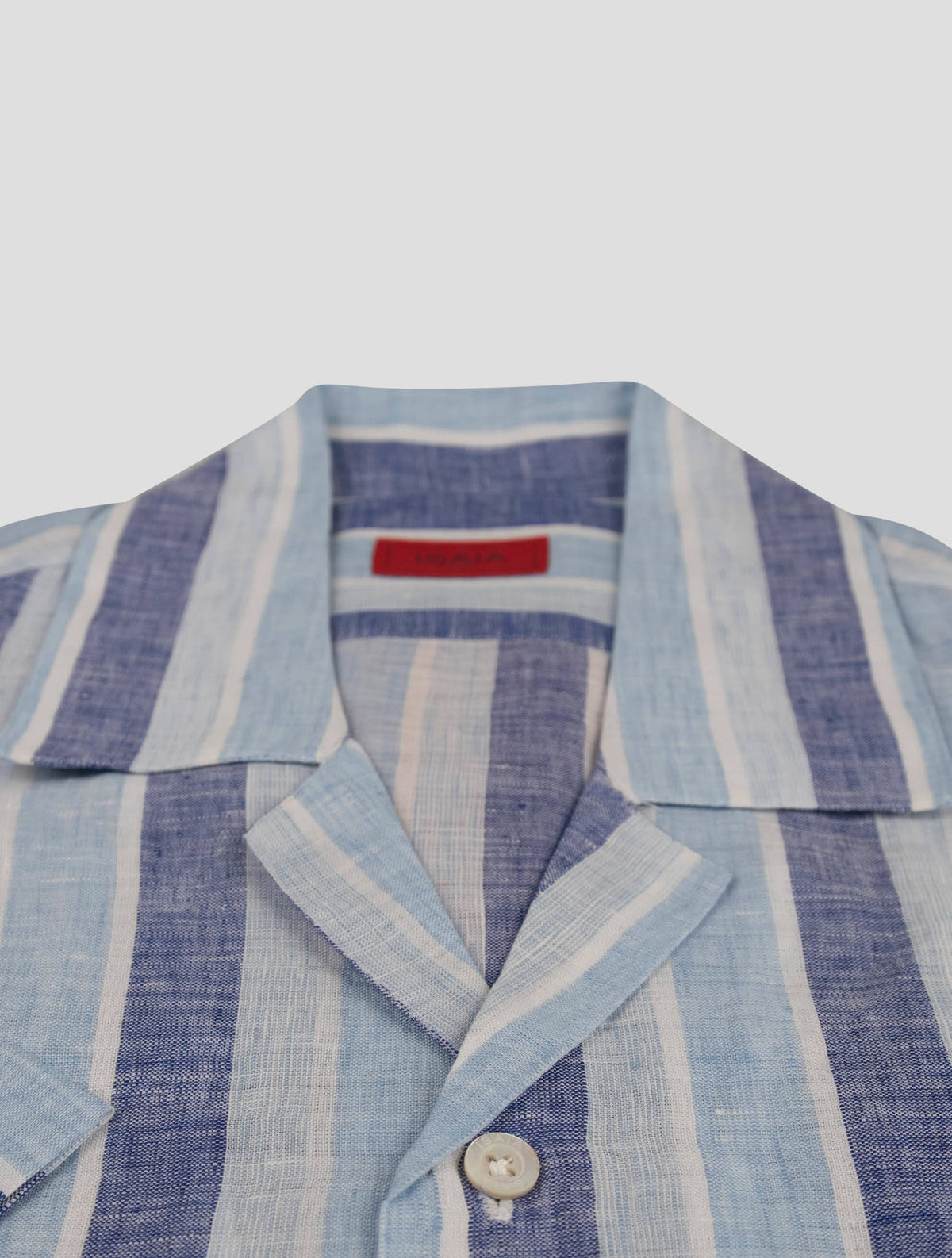 Isaia Isaia Blue Linen Shirt Blue 001