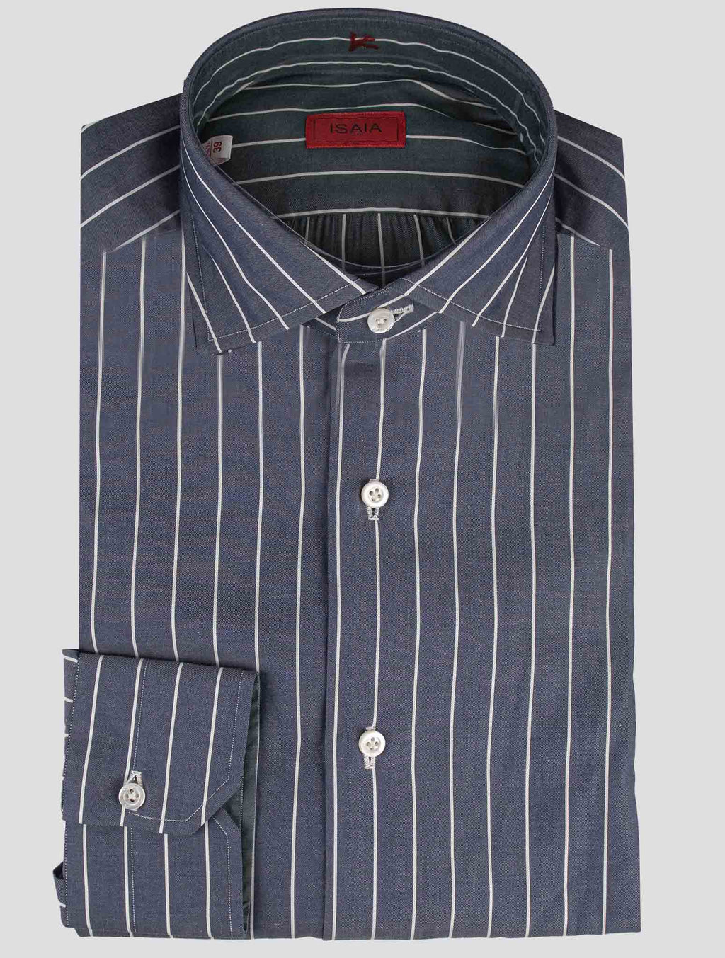 Isaia Isaia Blue White Cotton Shirt Blue / White 000