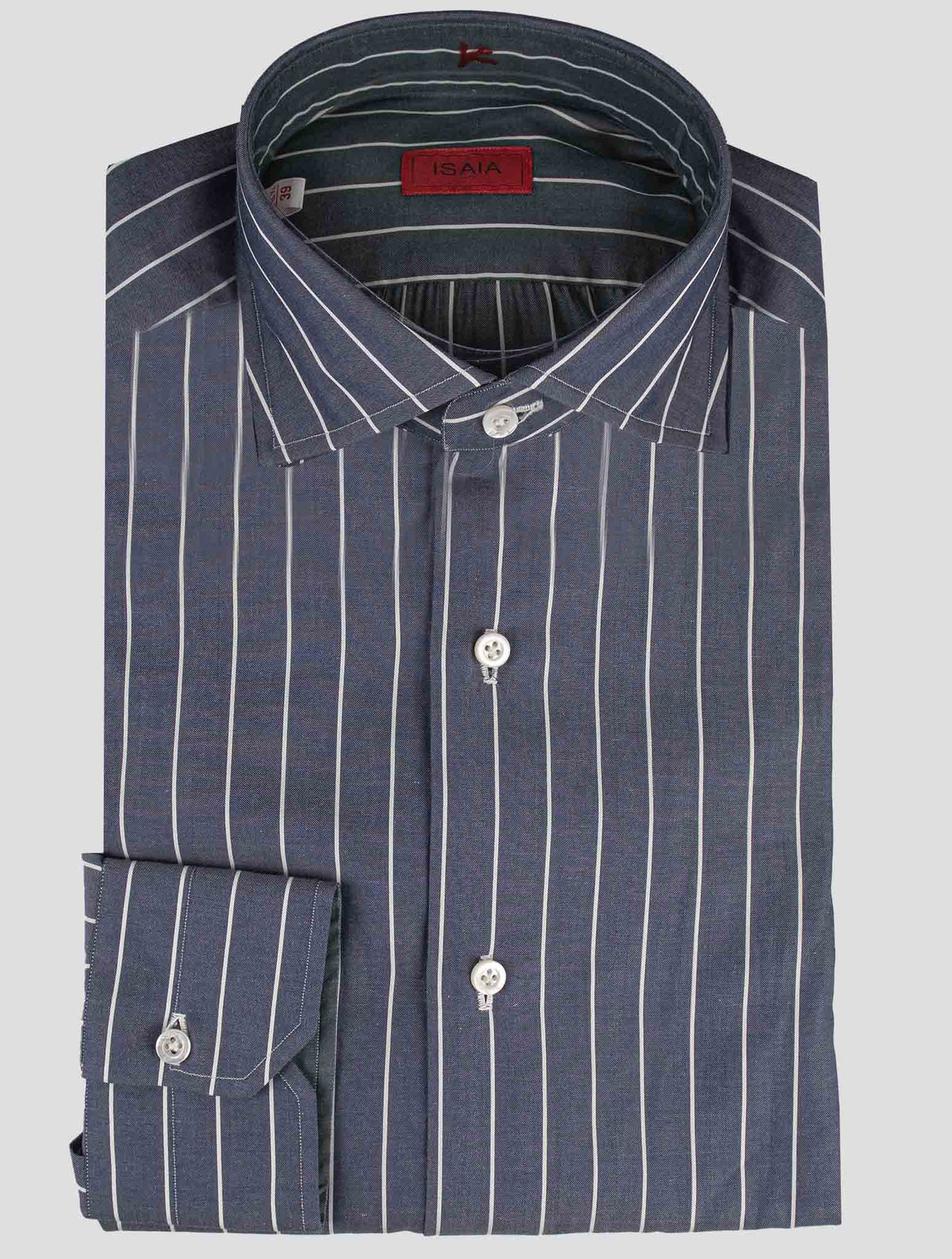 Isaia Isaia Blue White Cotton Shirt Blue / White 000
