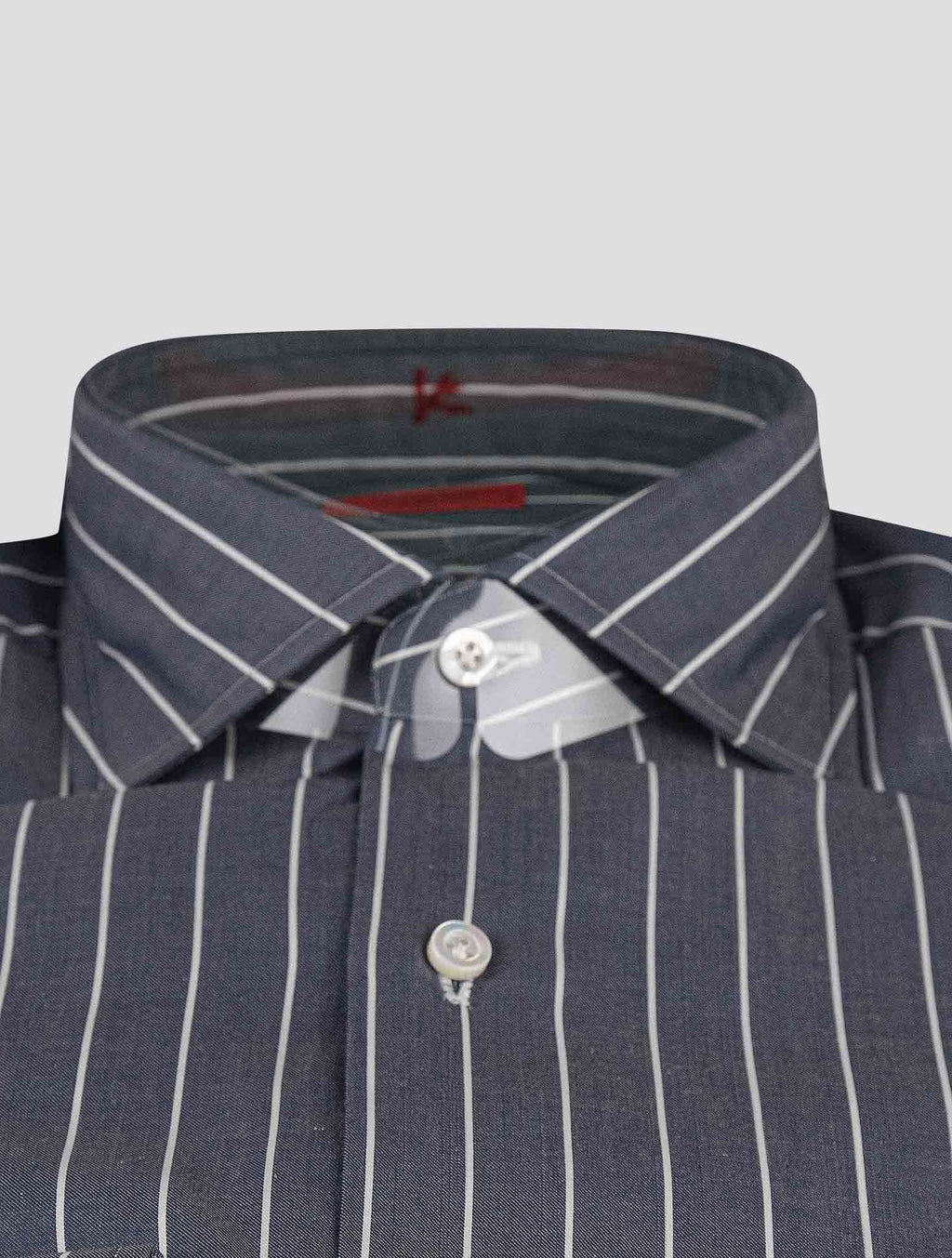 Isaia Isaia Blue White Cotton Shirt Blue / White 001