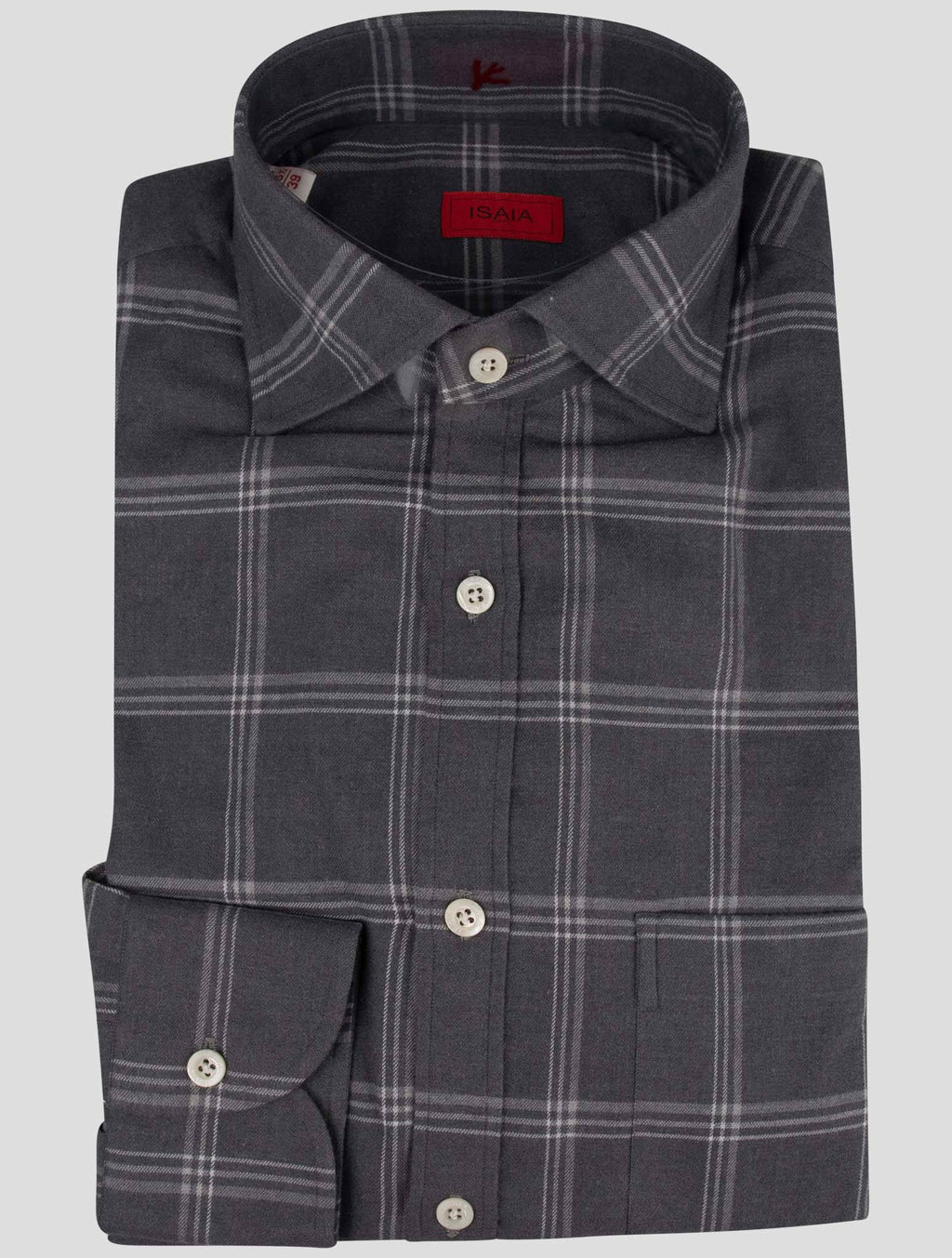 Isaia Isaia Gray Cotton Shirt Gray 000