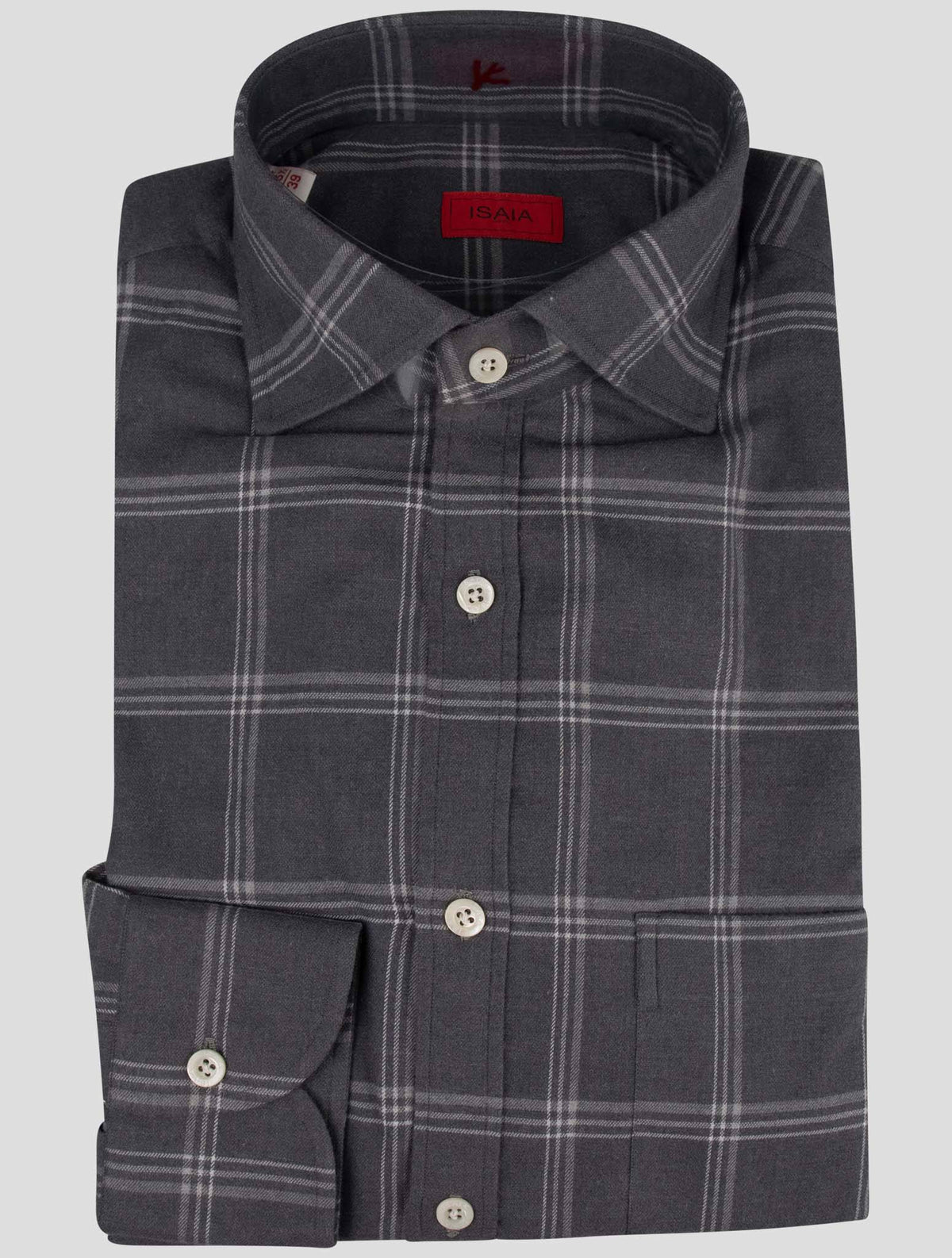Isaia Isaia Gray Cotton Shirt Gray 000