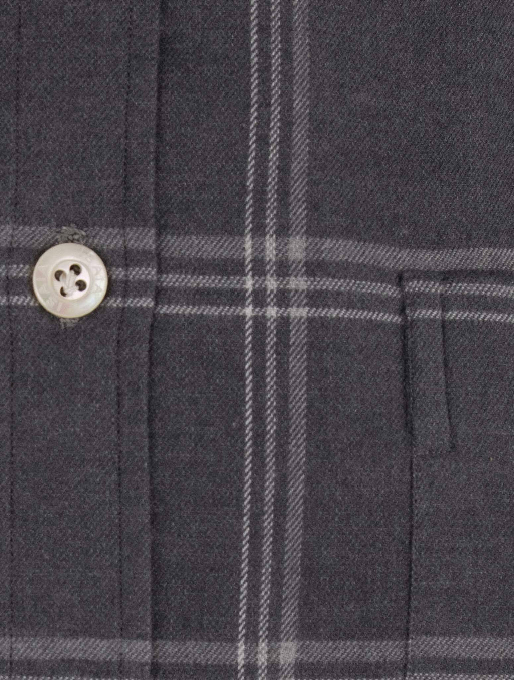 Isaia Gray Cotton Shirt