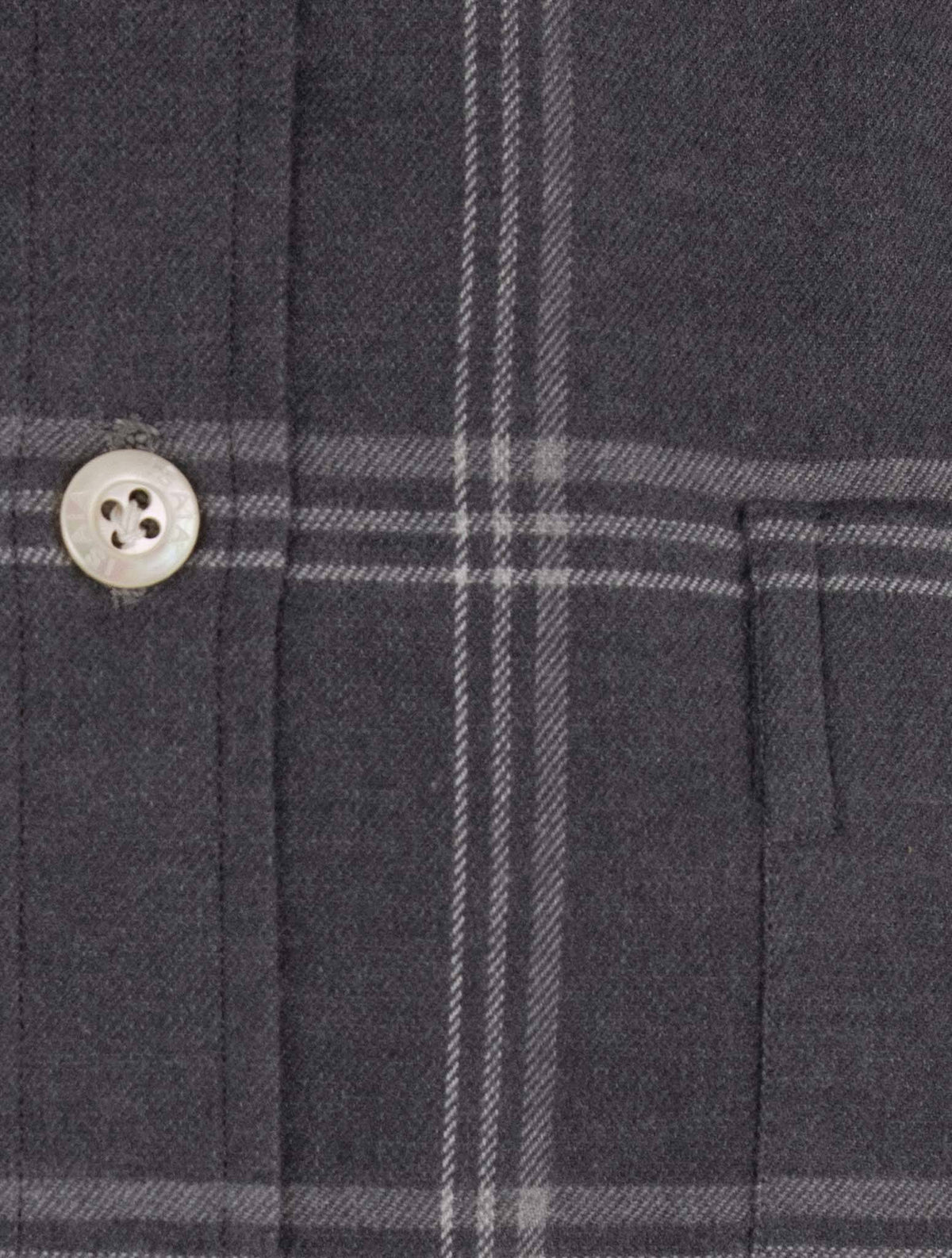 Isaia Gray Cotton Shirt