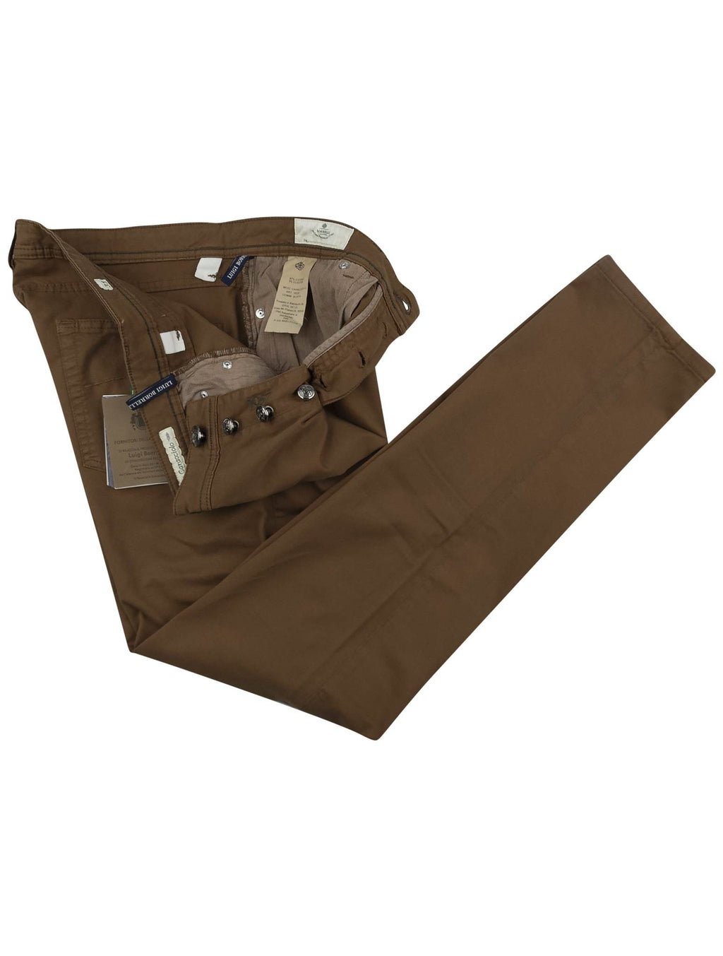 Luigi Borrelli Luigi Borrelli Brown Cotton Ea Jeans Brown 001
