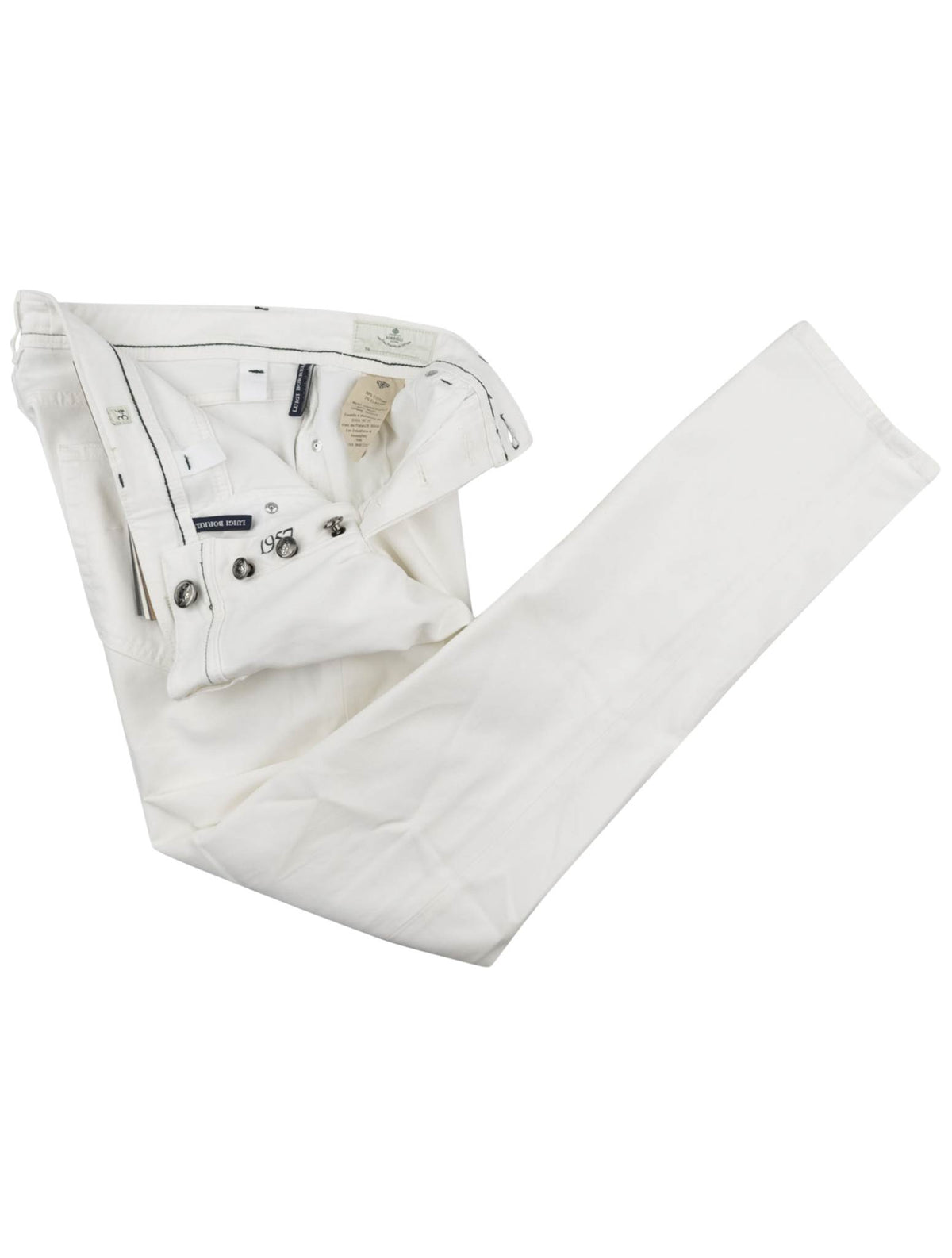 Luigi Borrelli Luigi Borrelli White Cotton Ea Jeans White 001