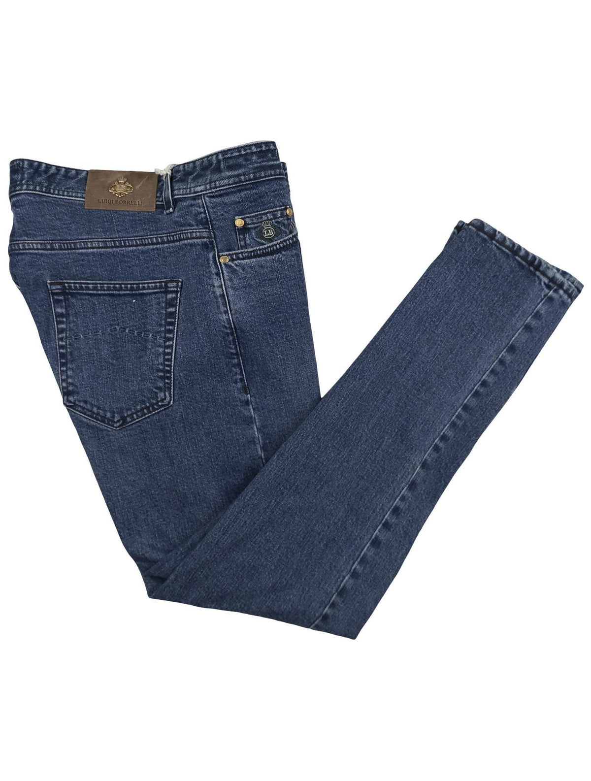 Luigi Borrelli Luigi Borrelli Blue Cotton Jeans Royal Collection Blue 000