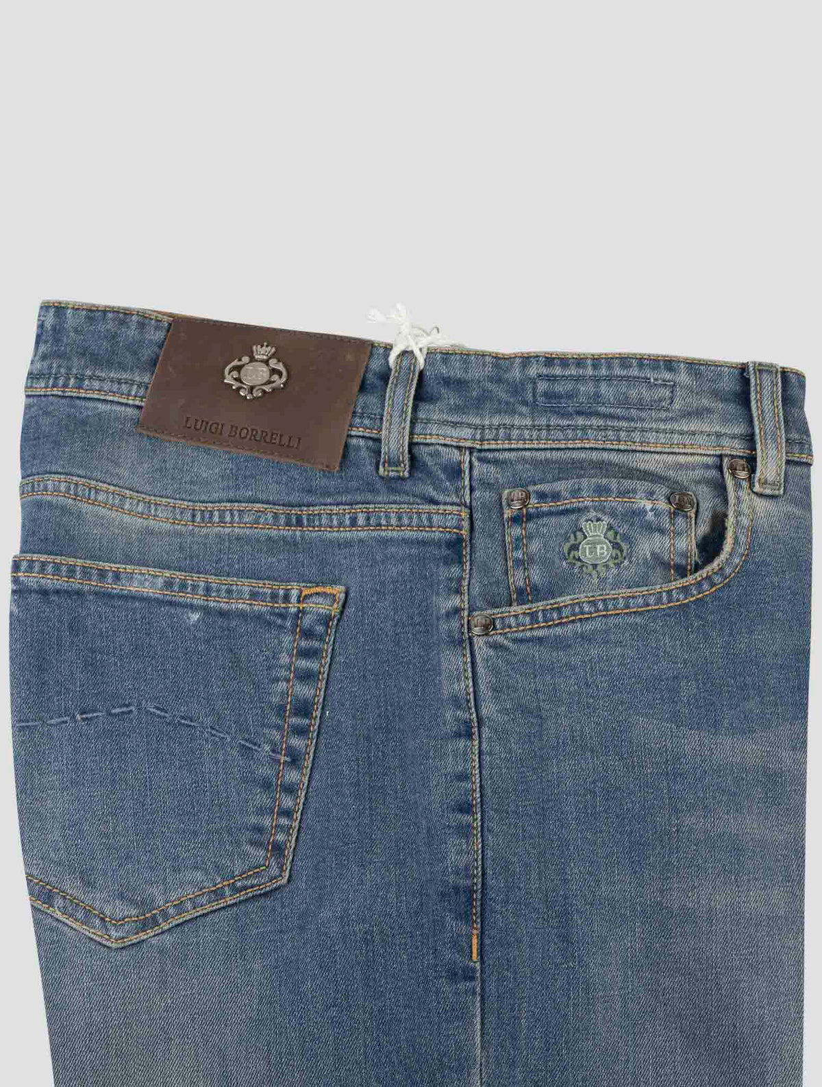 Luigi Borrelli Blue Cotton Pa Jeans