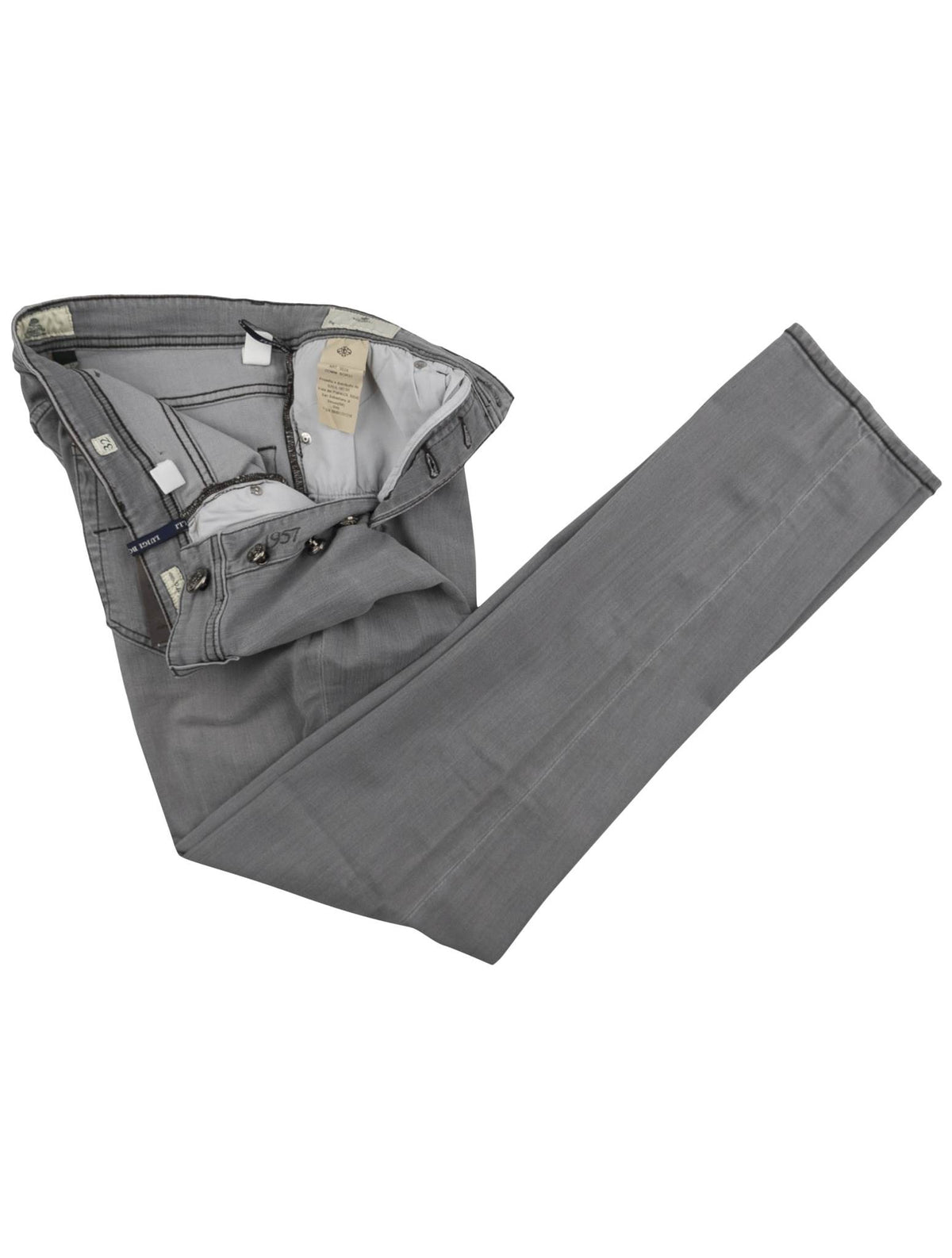 Luigi Borrelli Luigi Borrelli Gray Cotton Ea Jeans Gray 001
