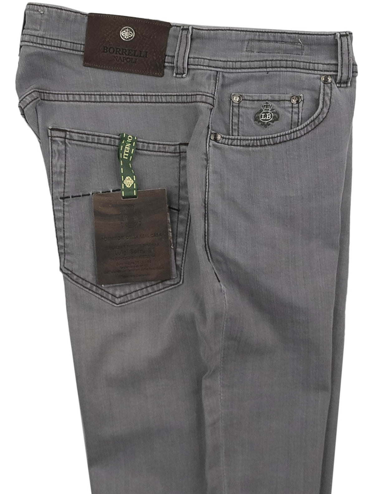 Luigi Borrelli Gray Cotton Ea Jeans