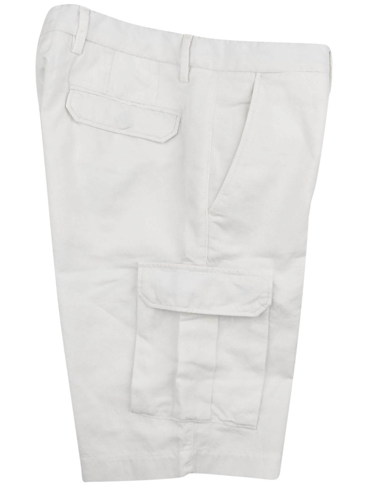 Luigi Borrelli White Linen Cotton Ea Short Cargo Pant